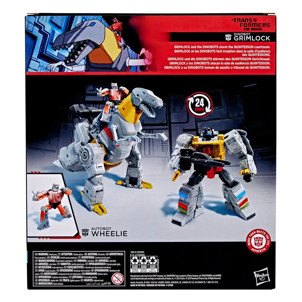 The Transformers: The Movie Studio Series Leader Class Akcijska figura Dinobot Grimlock & Autobot Wheelie 22 cm fotografija proizvoda