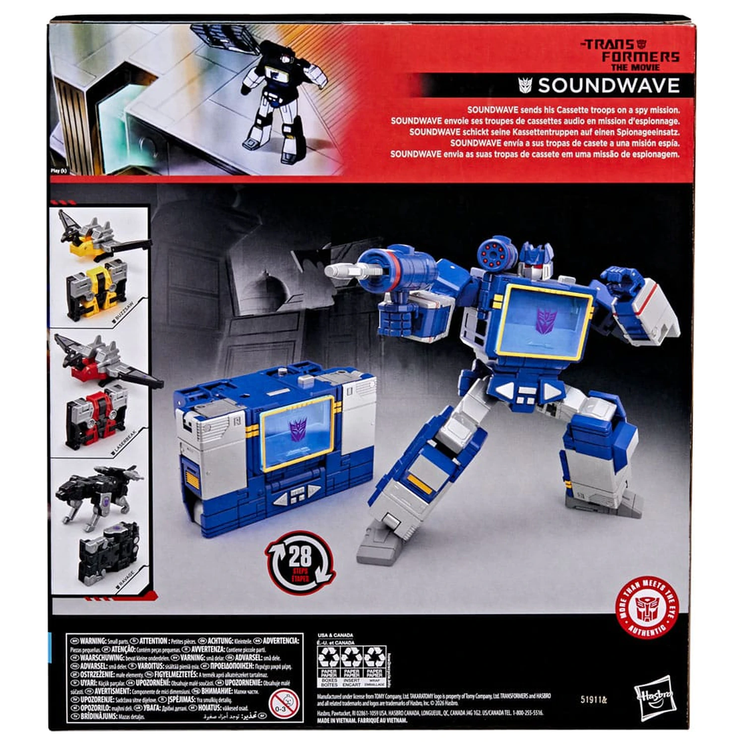 The Transformers: The Movie Studio Series Leader Class akcijska figura Soundwave 22 cm fotografija proizvoda