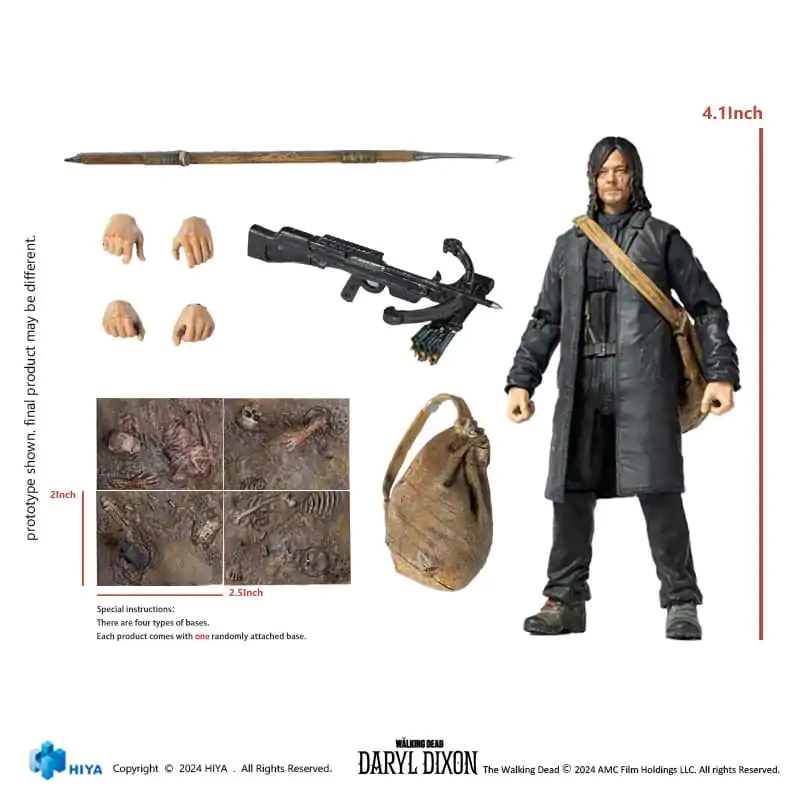 The Walking Dead Izvrsna Mini akcijska figura 1/18 Daryl 11 cm fotografija proizvoda