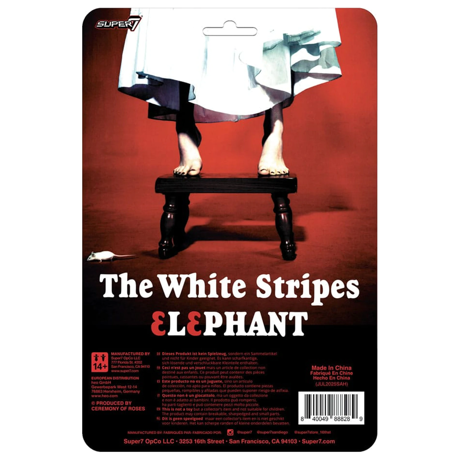 The White Stripes ReAction akcione figure 2-paket val 02 The White Stripes (Elephant) 10 cm fotografija proizvoda