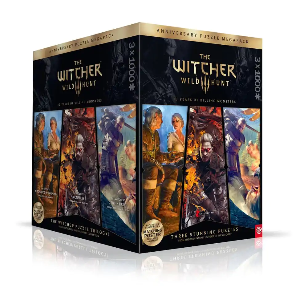 The Witcher 3 Puzzle Triology Wild Hunt 10 Years of Killing Monsters (3 x 1000 dijelova) fotografija proizvoda