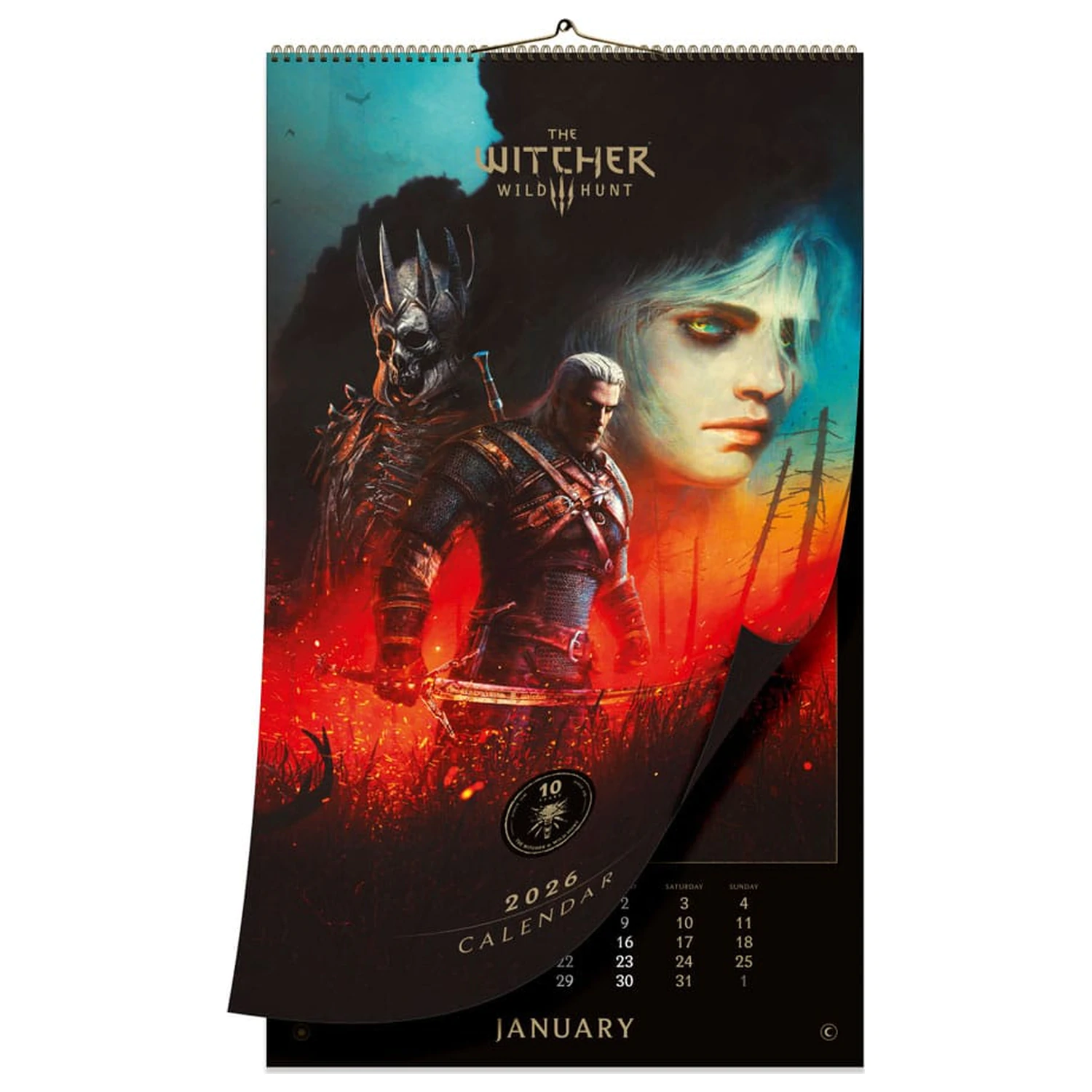 The Witcher 3: Wild Hunt Kalendar 2026 10. obljetnica fotografija proizvoda