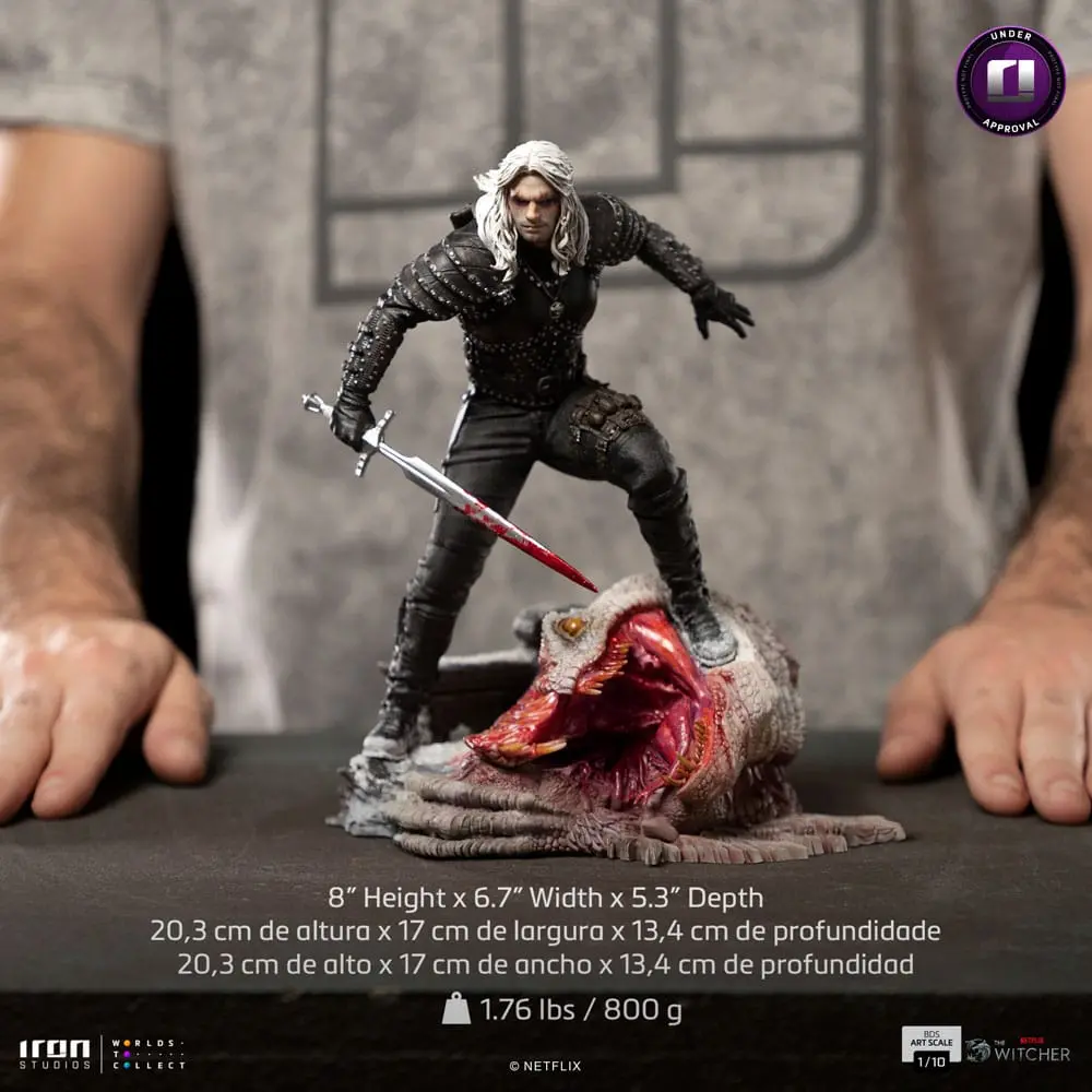 The Witcher BDS Art Scale Kip 1/10 Geralt of Riva 33 cm fotografija proizvoda