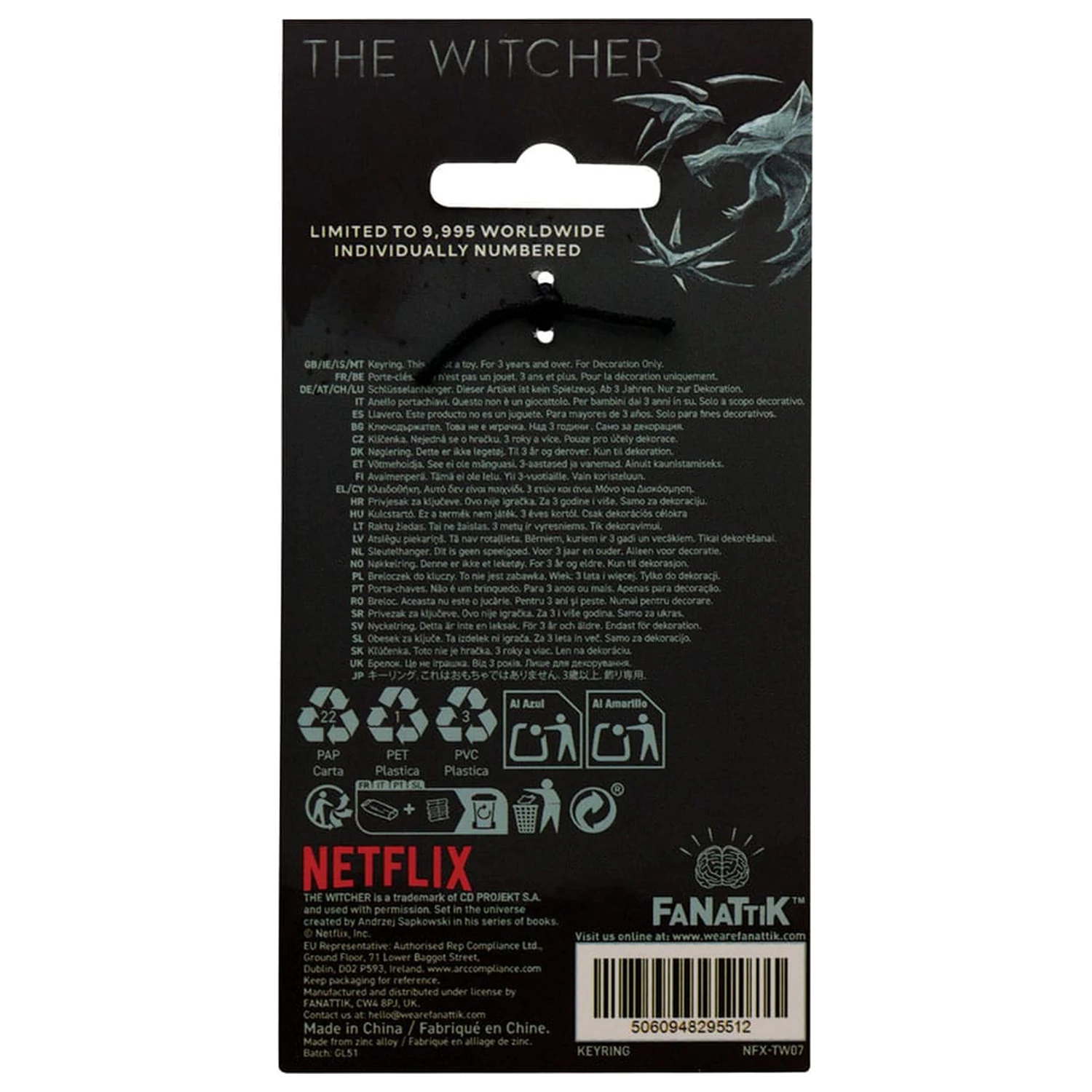 The Witcher privjesak za ključeve Witcher & Roach Limited Edition fotografija proizvoda