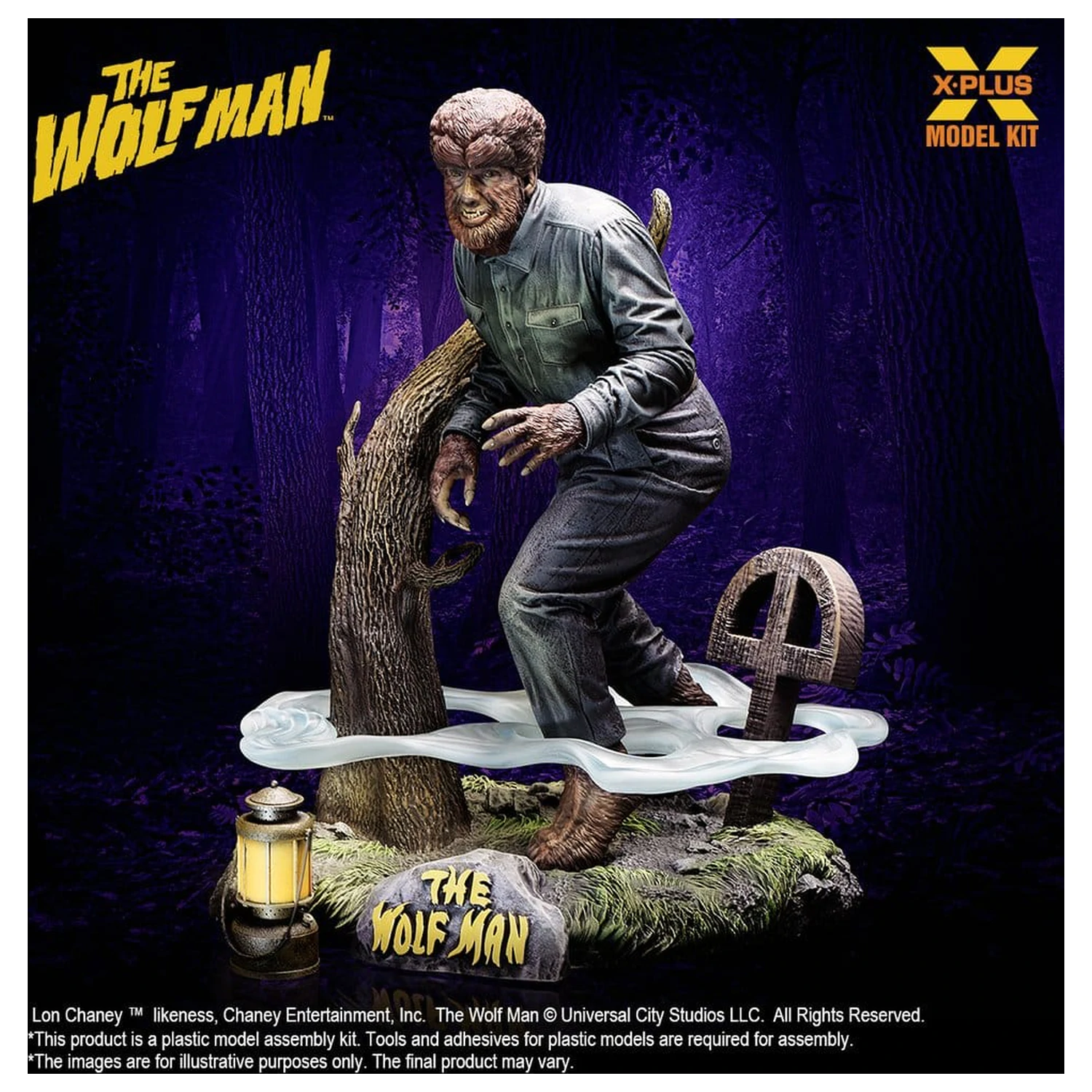 The Wolf Man Plastic Model Kit 1/8 Lon Chaney Jr. as Wolf Man 22 cm (Reprodukcija) fotografija proizvoda