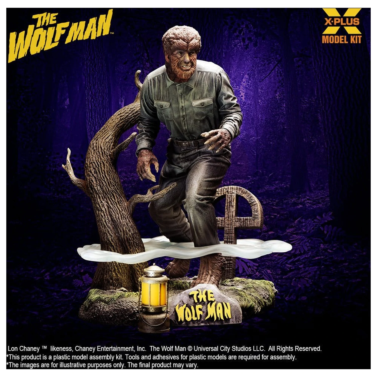The Wolf Man Plastic Model Kit 1/8 Lon Chaney Jr. as Wolf Man 22 cm (Reprodukcija) fotografija proizvoda