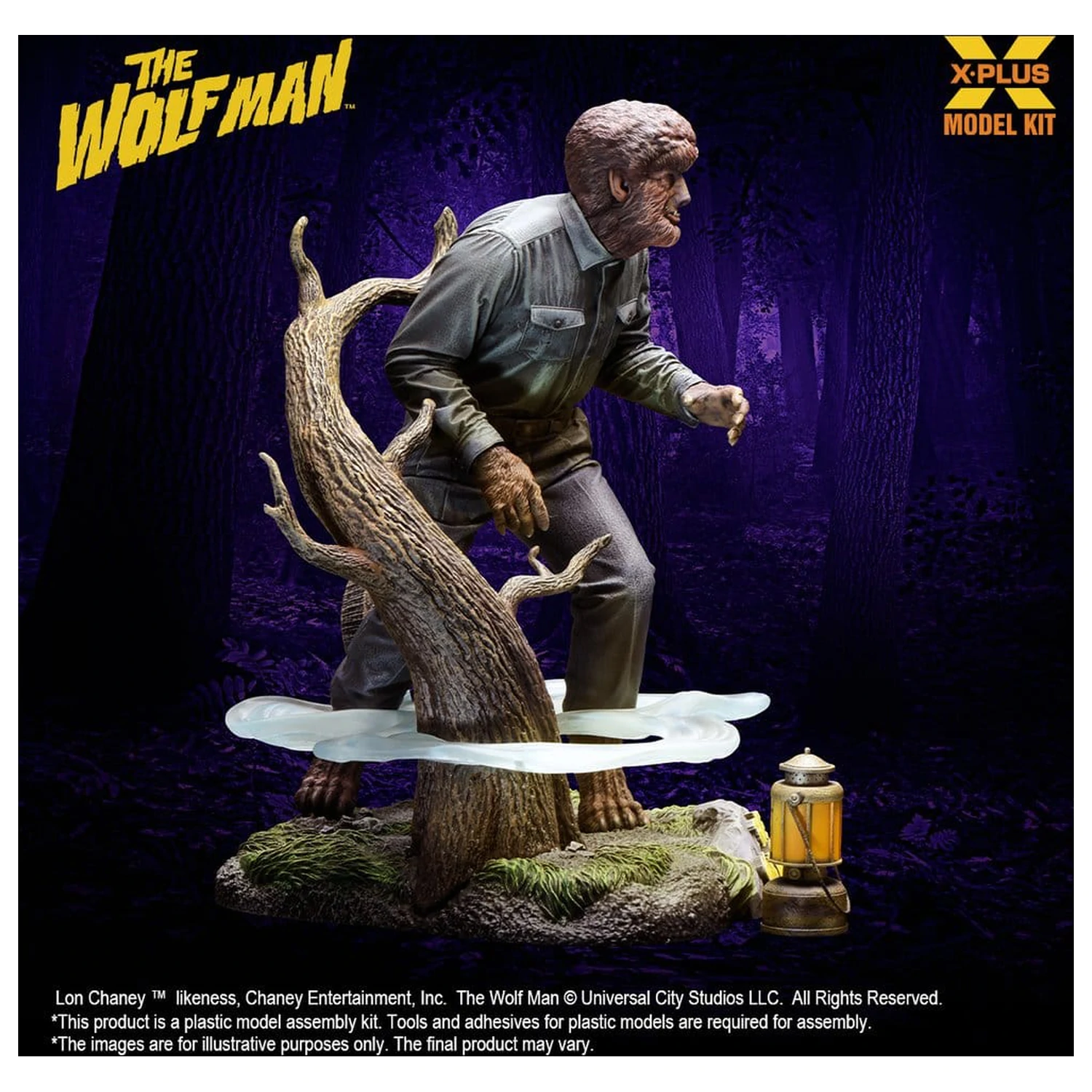 The Wolf Man Plastic Model Kit 1/8 Lon Chaney Jr. as Wolf Man 22 cm (Reprodukcija) fotografija proizvoda