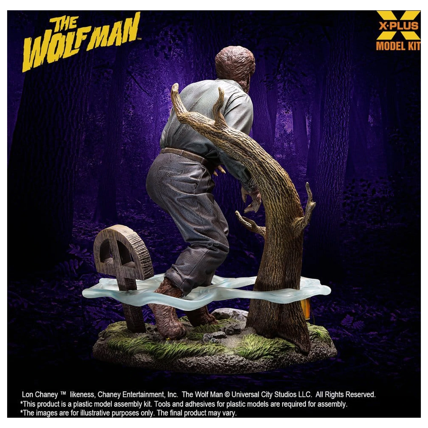The Wolf Man Plastic Model Kit 1/8 Lon Chaney Jr. as Wolf Man 22 cm (Reprodukcija) fotografija proizvoda