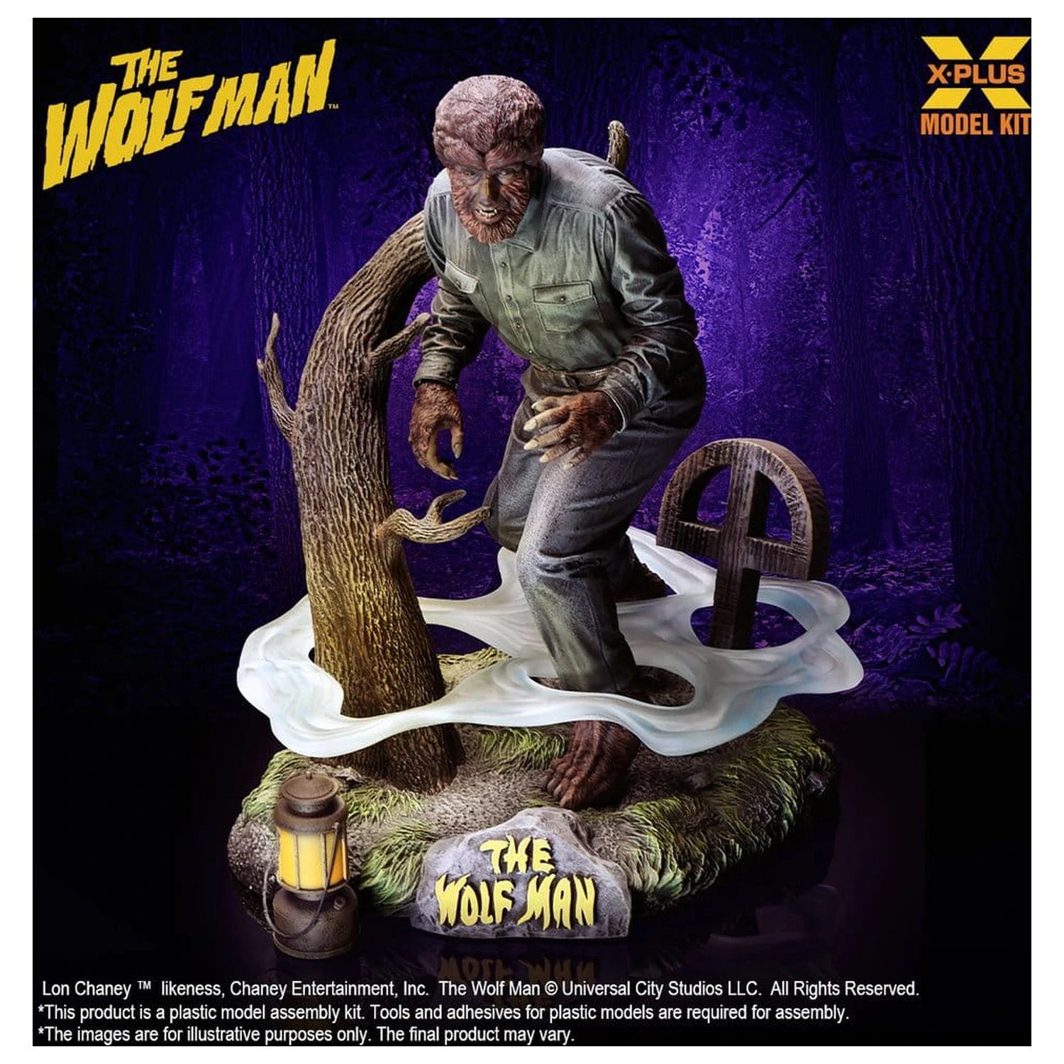 The Wolf Man Plastic Model Kit 1/8 Lon Chaney Jr. as Wolf Man 22 cm (Reprodukcija) fotografija proizvoda