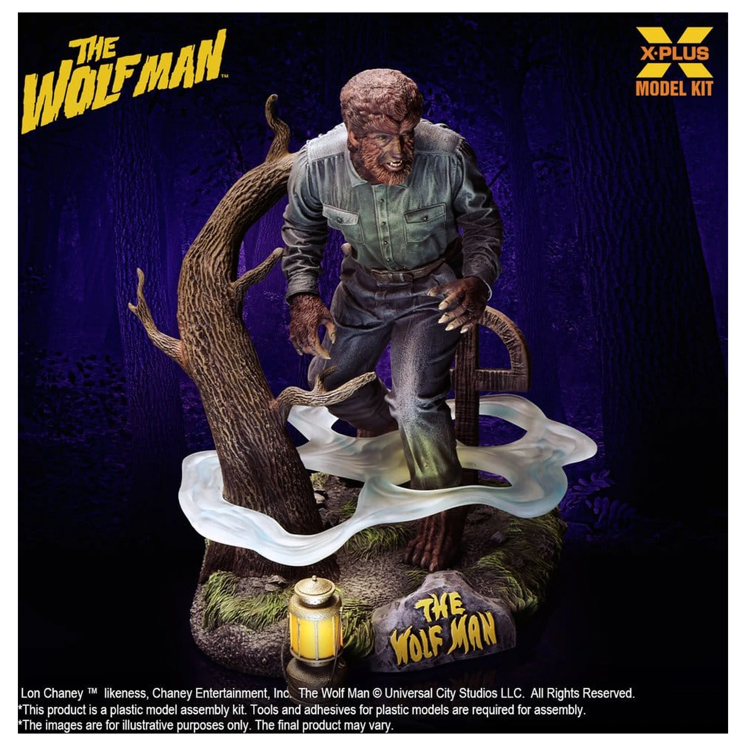The Wolf Man Plastic Model Kit 1/8 Lon Chaney Jr. as Wolf Man 22 cm (Reprodukcija) fotografija proizvoda