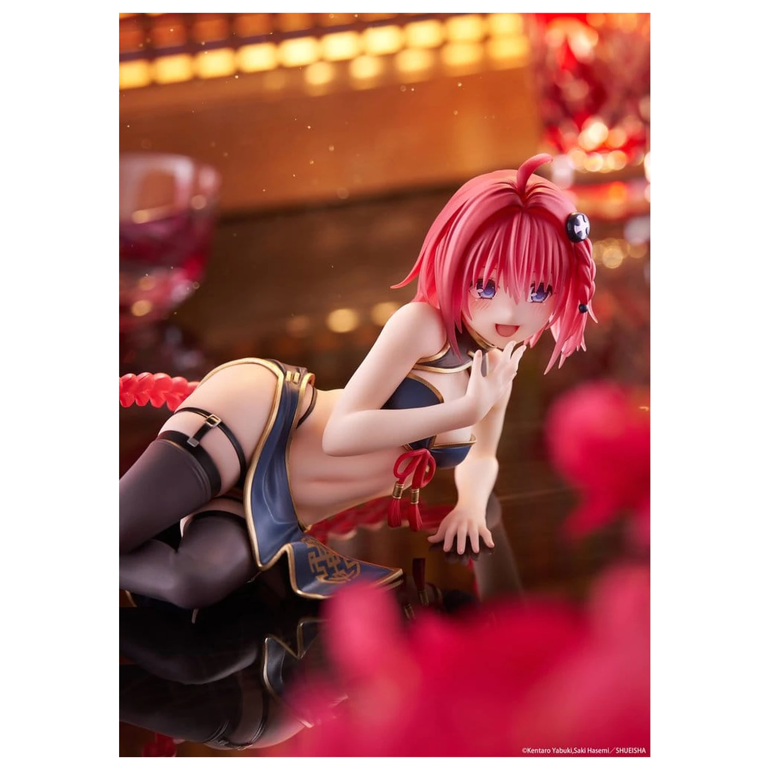 To Love-Ru Darkness Desktop Cute PVC figura Mea Kurosaki (Chinese Dress Ver.) 13 cm fotografija proizvoda