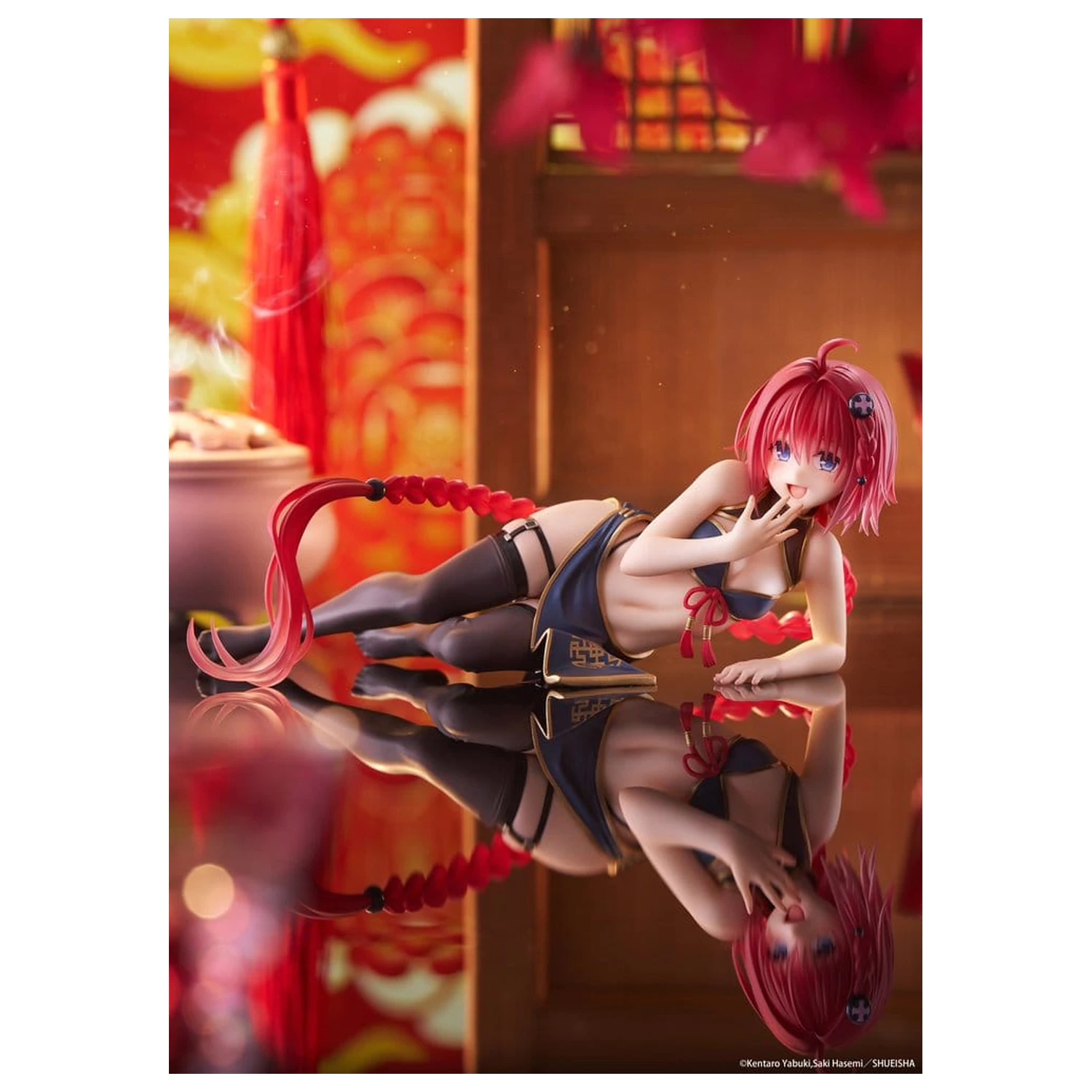 To Love-Ru Darkness Desktop Cute PVC figura Mea Kurosaki (Chinese Dress Ver.) 13 cm fotografija proizvoda