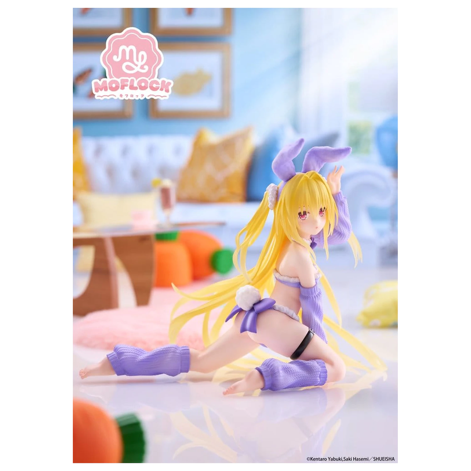 To Love-Ru Darkness MOFLOCK PVC figura Golden Darkness (Fluffy Bunny Ver.) 13 cm fotografija proizvoda