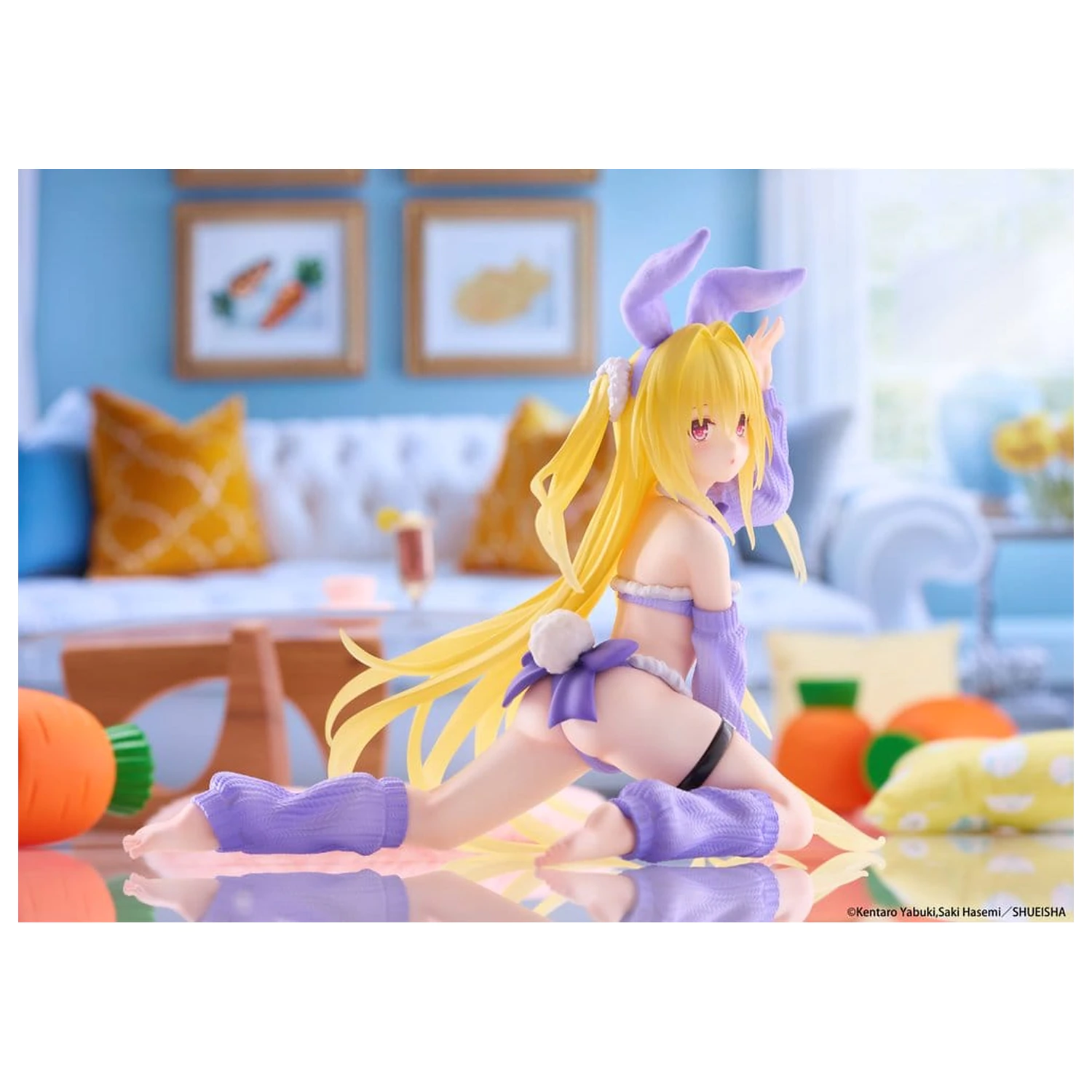 To Love-Ru Darkness MOFLOCK PVC figura Golden Darkness (Fluffy Bunny Ver.) 13 cm fotografija proizvoda