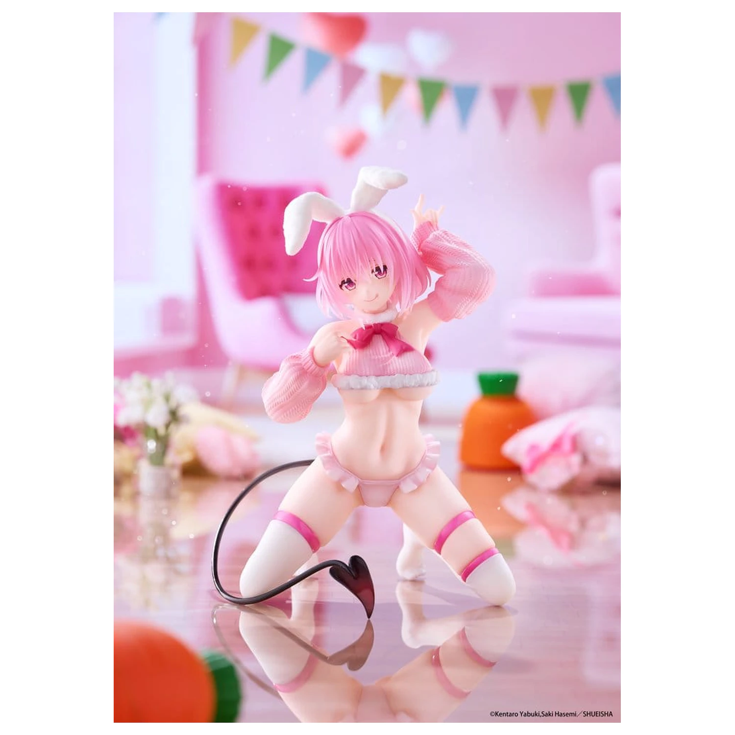 To Love-Ru Darkness MOFLOCK PVC figura Momo (Fluffy Bunny Ver.) 13 cm fotografija proizvoda