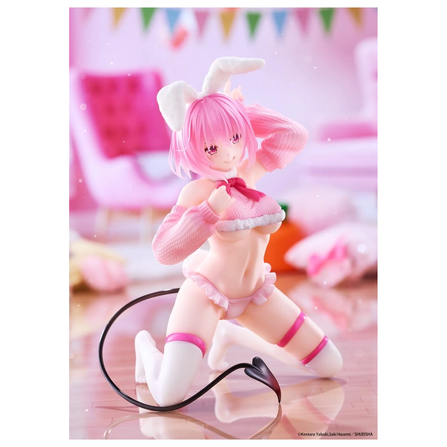 To Love-Ru Darkness MOFLOCK PVC figura Momo (Fluffy Bunny Ver.) 13 cm fotografija proizvoda