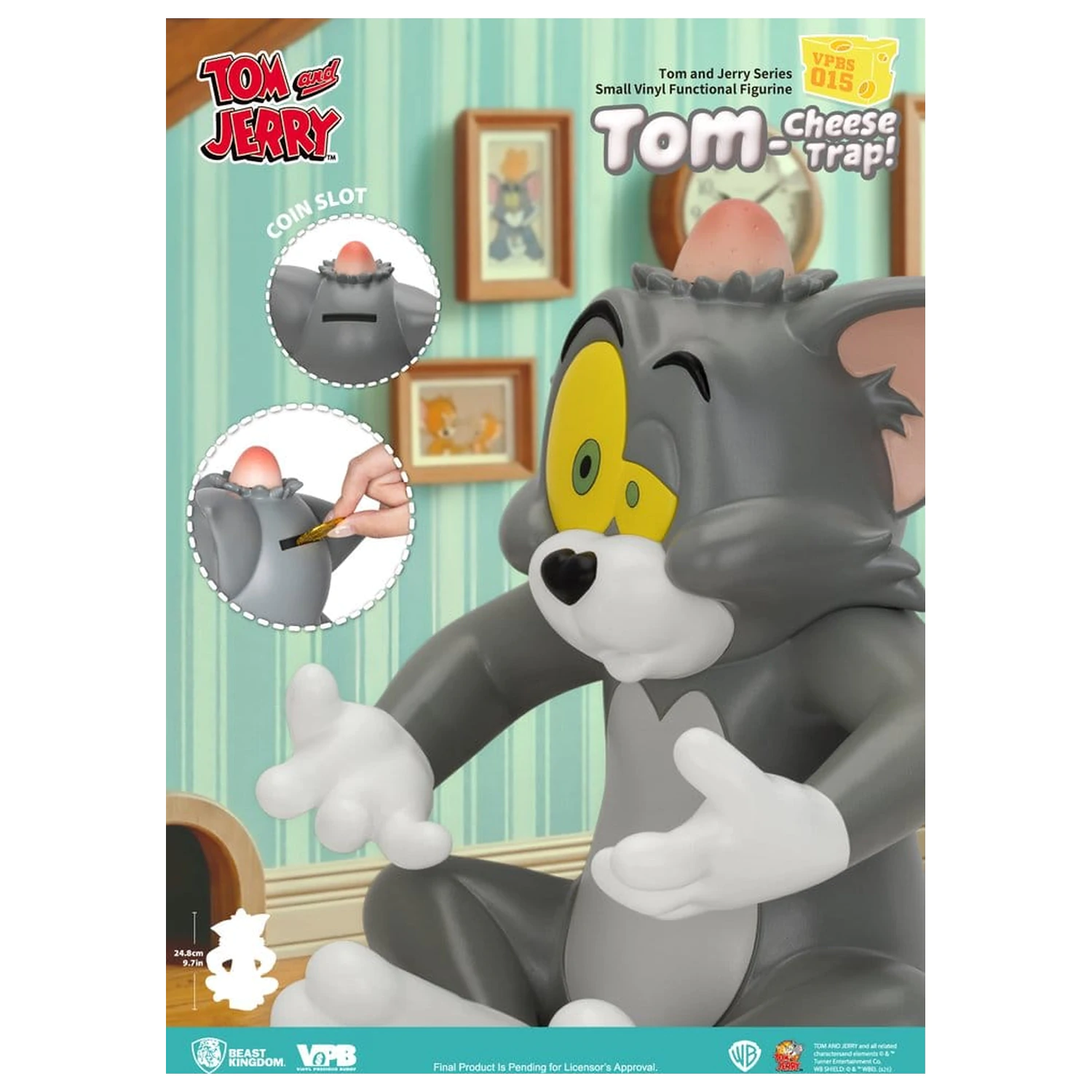 Tom and Jerry Vinyl Bank Small Series Tom-Cheese Trap! 25 cm fotografija proizvoda