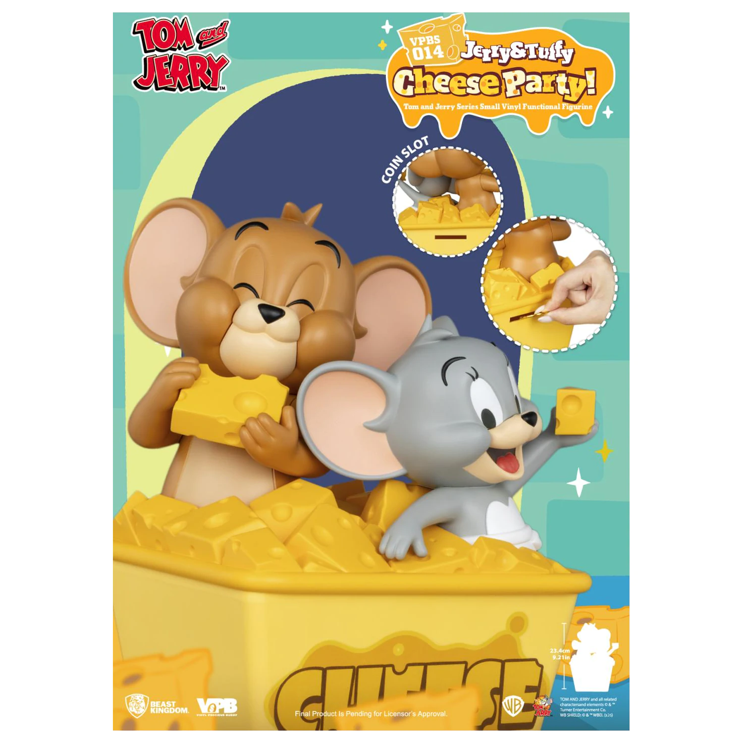 Tom & Jerry "Jerry & Tuffy Cheese Party" kasica prasica 23.4 cm fotografija proizvoda