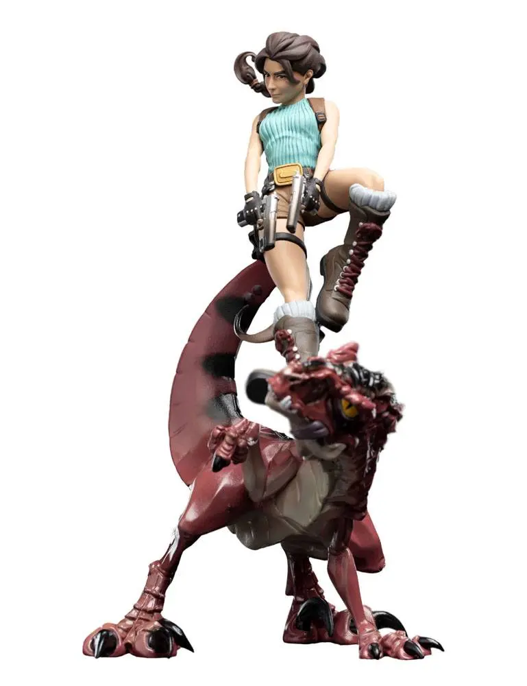 Tomb Raider Mini Epics Vinilna Figura Lara Croft & Raptor 24 cm fotografija proizvoda