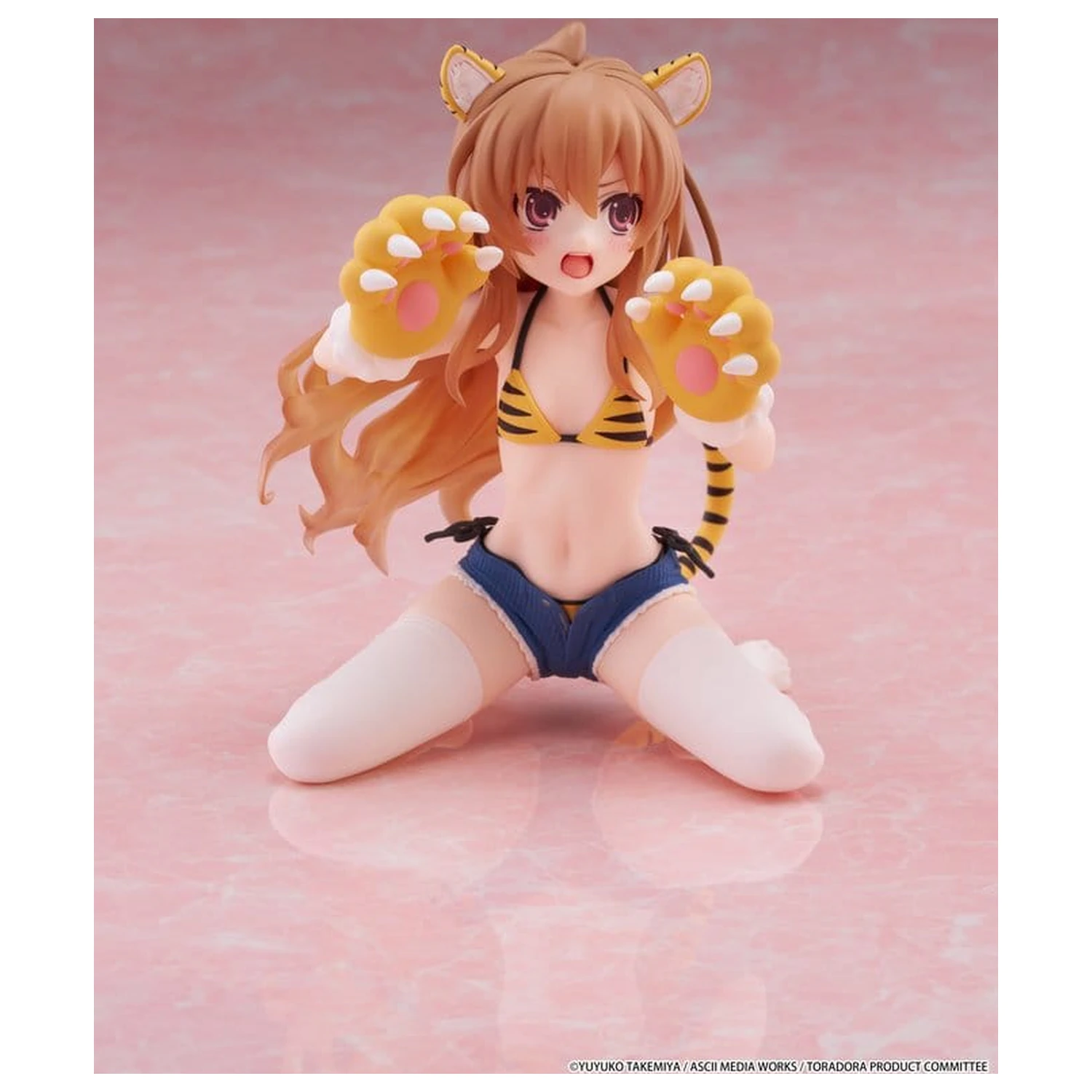 Toradora! Slatka PVC figura za stol Taiga Aisaka (verzija kupaćeg kostima tigra) 13 cm fotografija proizvoda