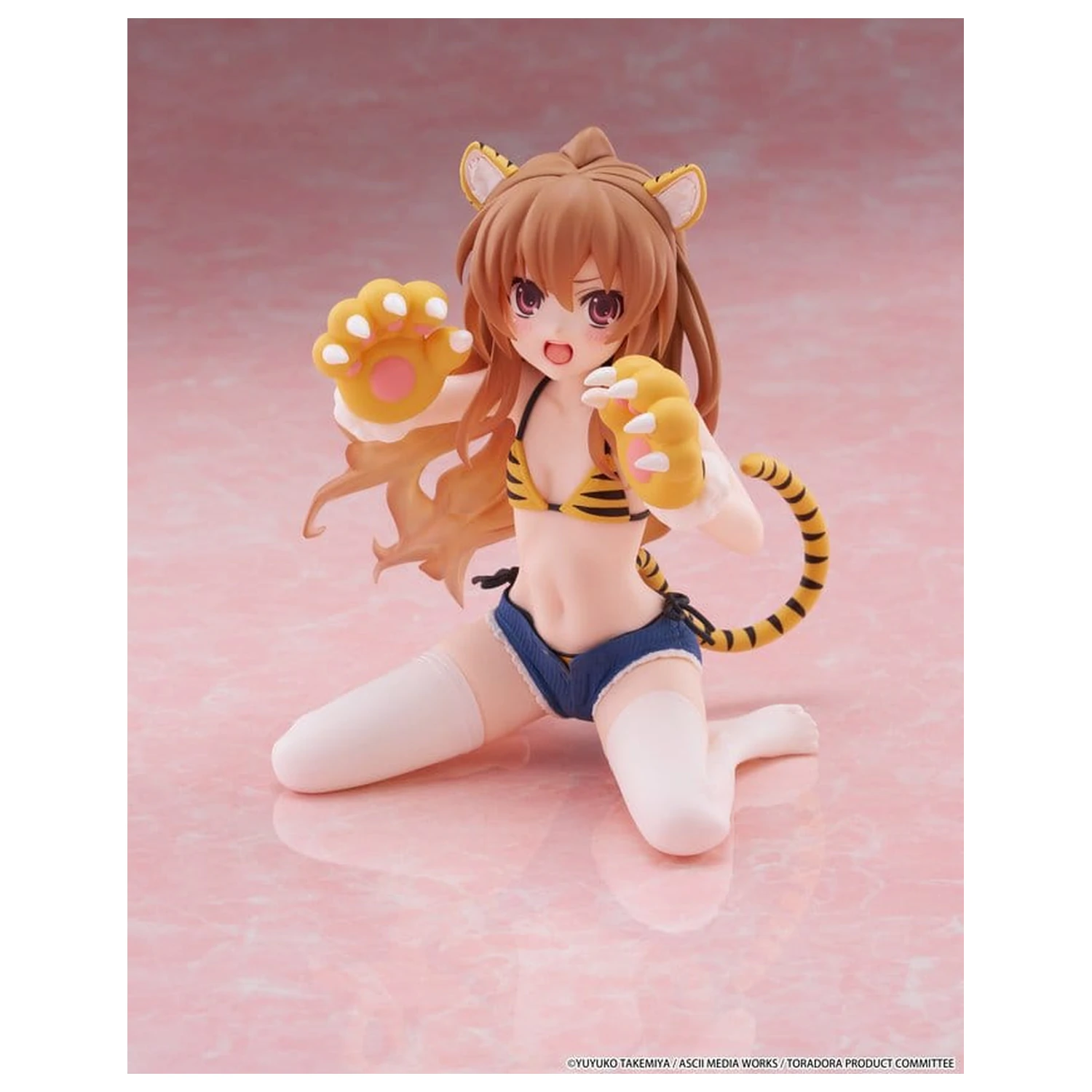 Toradora! Slatka PVC figura za stol Taiga Aisaka (verzija kupaćeg kostima tigra) 13 cm fotografija proizvoda