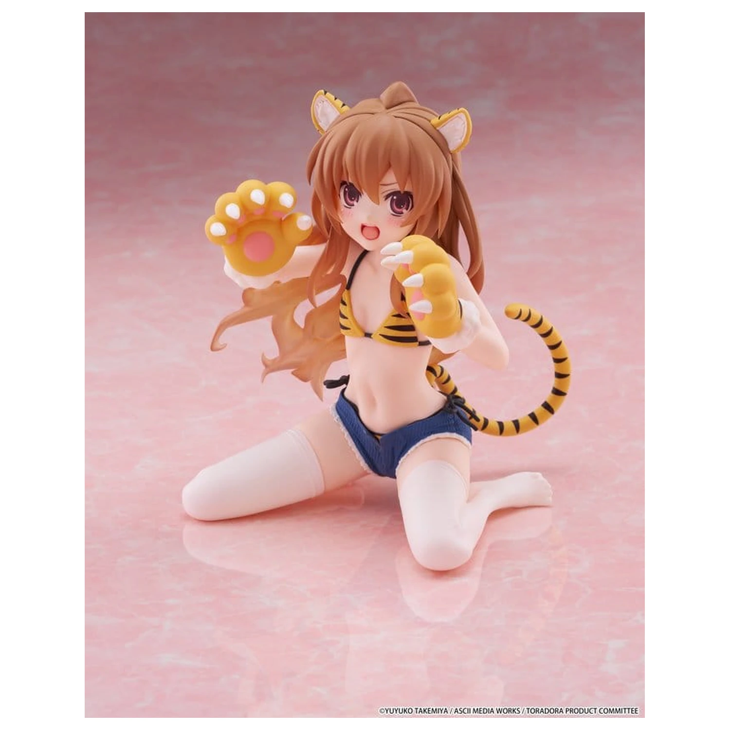 Toradora! Slatka PVC figura za stol Taiga Aisaka (verzija kupaćeg kostima tigra) 13 cm fotografija proizvoda