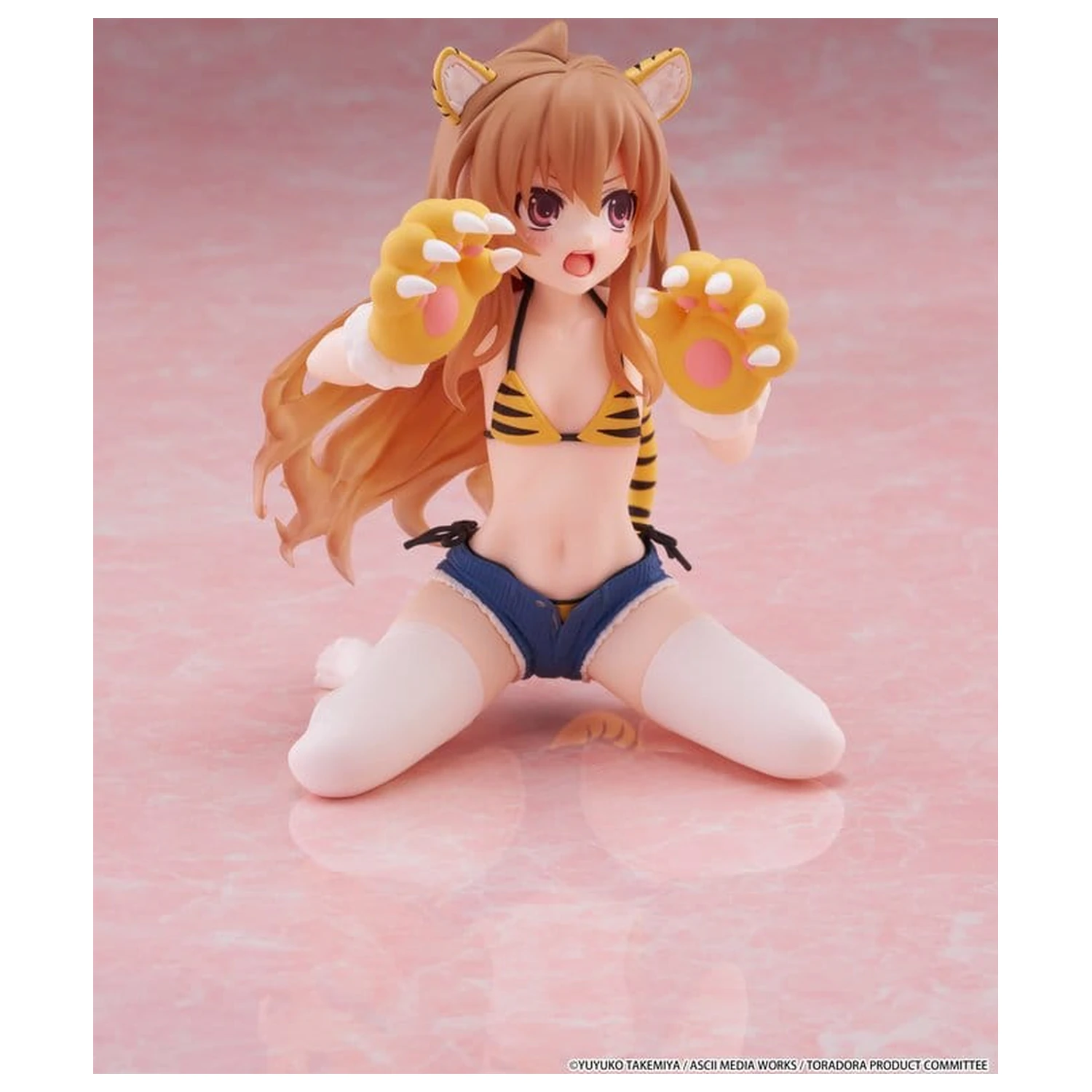 Toradora! Slatka PVC figura za stol Taiga Aisaka (verzija kupaćeg kostima tigra) 13 cm fotografija proizvoda