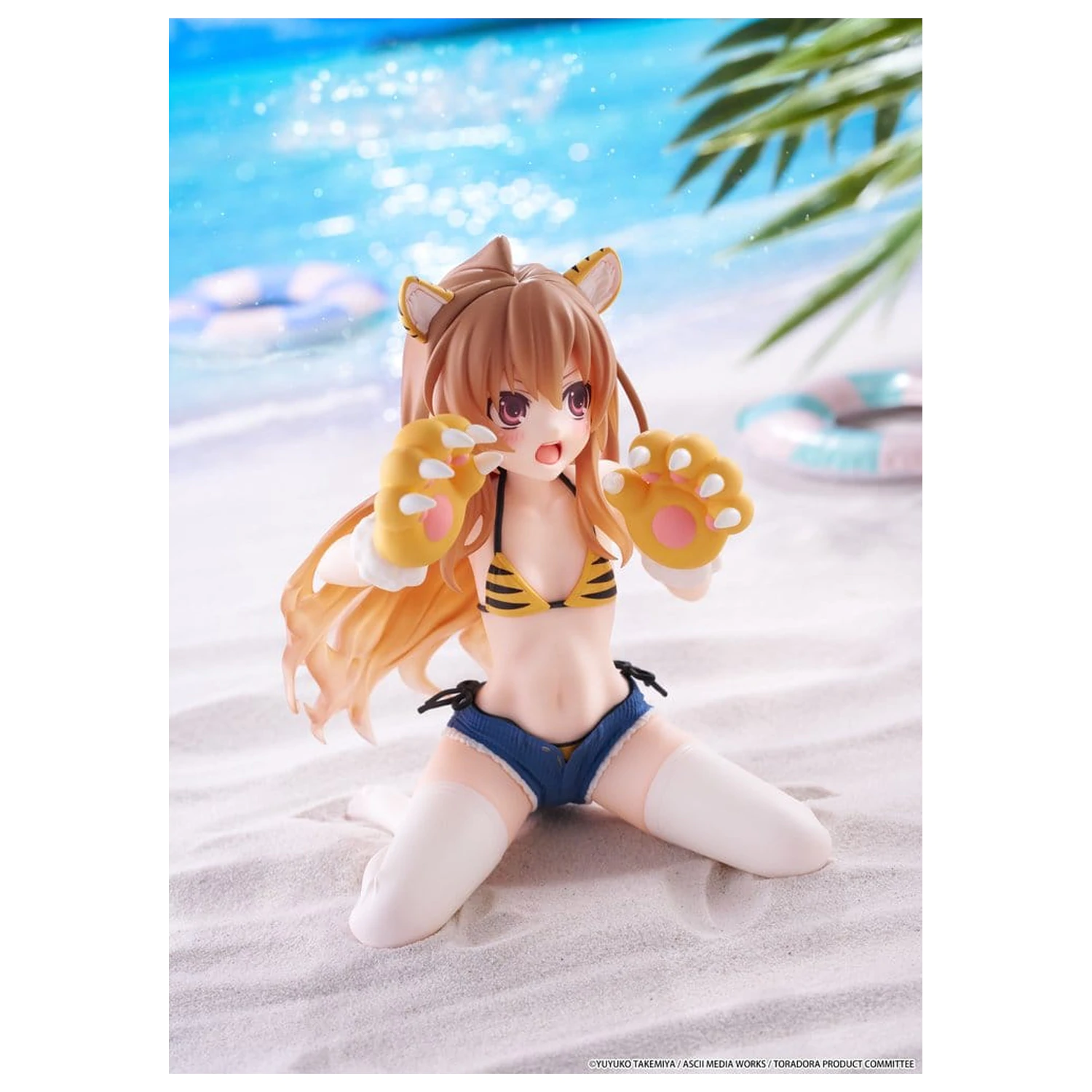 Toradora! Slatka PVC figura za stol Taiga Aisaka (verzija kupaćeg kostima tigra) 13 cm fotografija proizvoda