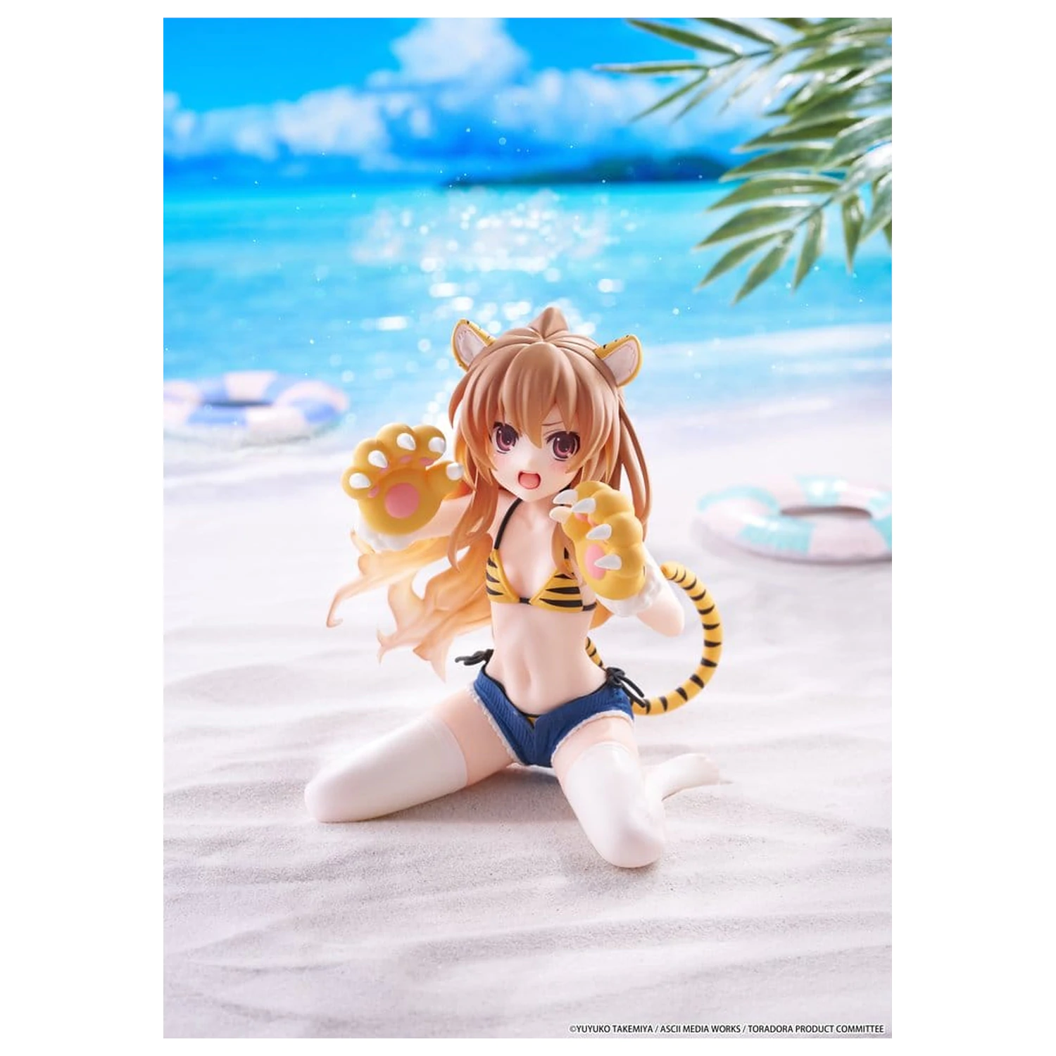 Toradora! Slatka PVC figura za stol Taiga Aisaka (verzija kupaćeg kostima tigra) 13 cm fotografija proizvoda