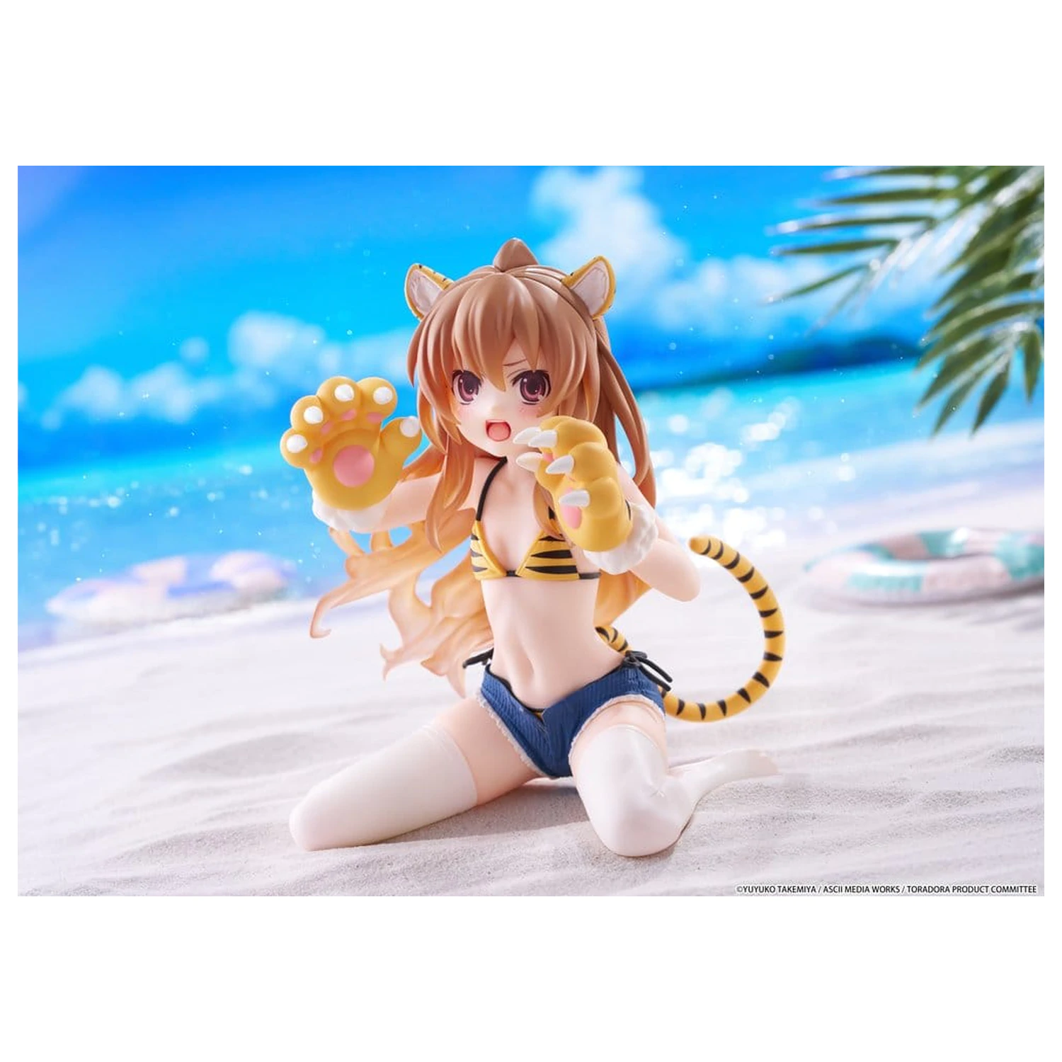 Toradora! Slatka PVC figura za stol Taiga Aisaka (verzija kupaćeg kostima tigra) 13 cm fotografija proizvoda