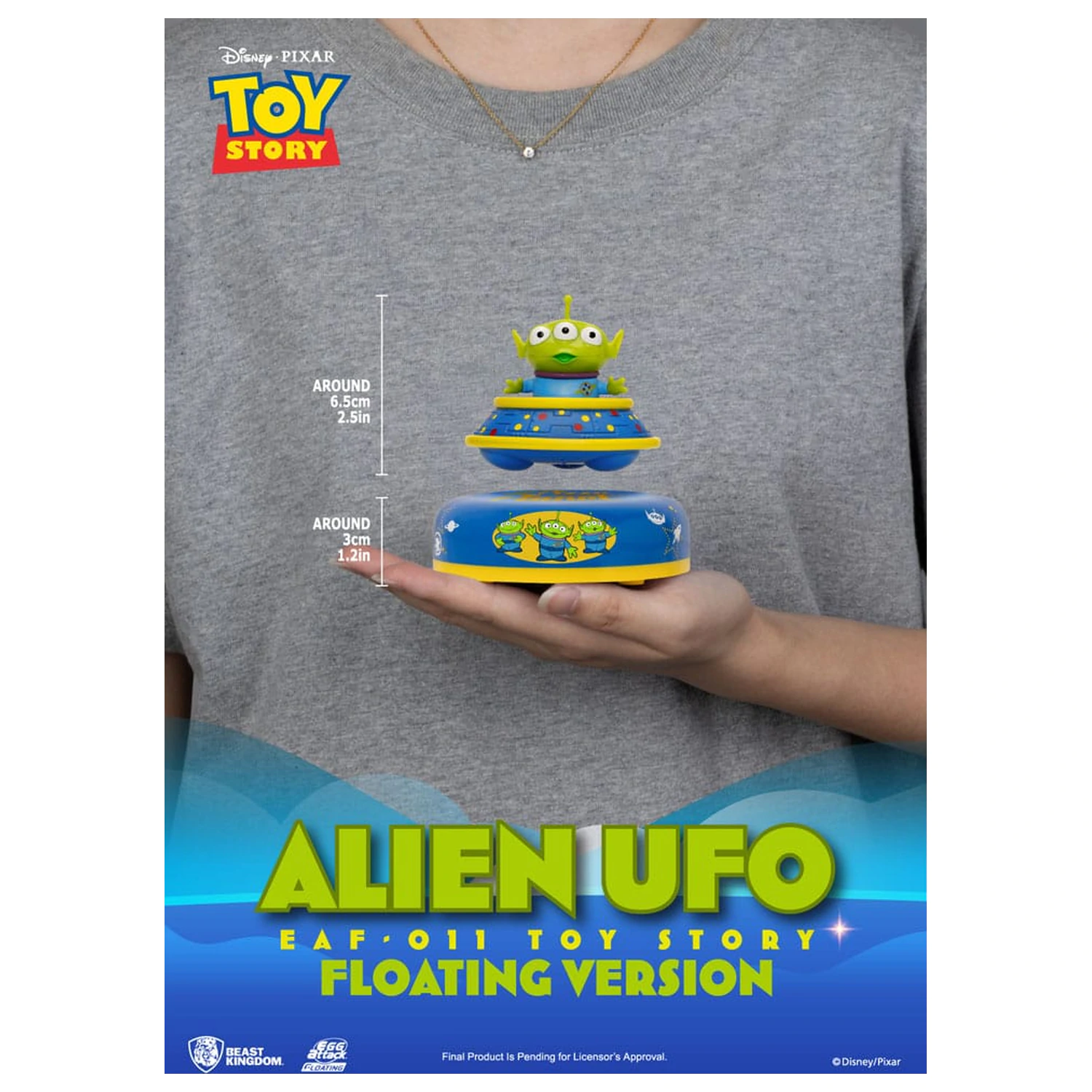 Toy Story Egg Attack plutajući model Alien UFO 6 cm fotografija proizvoda