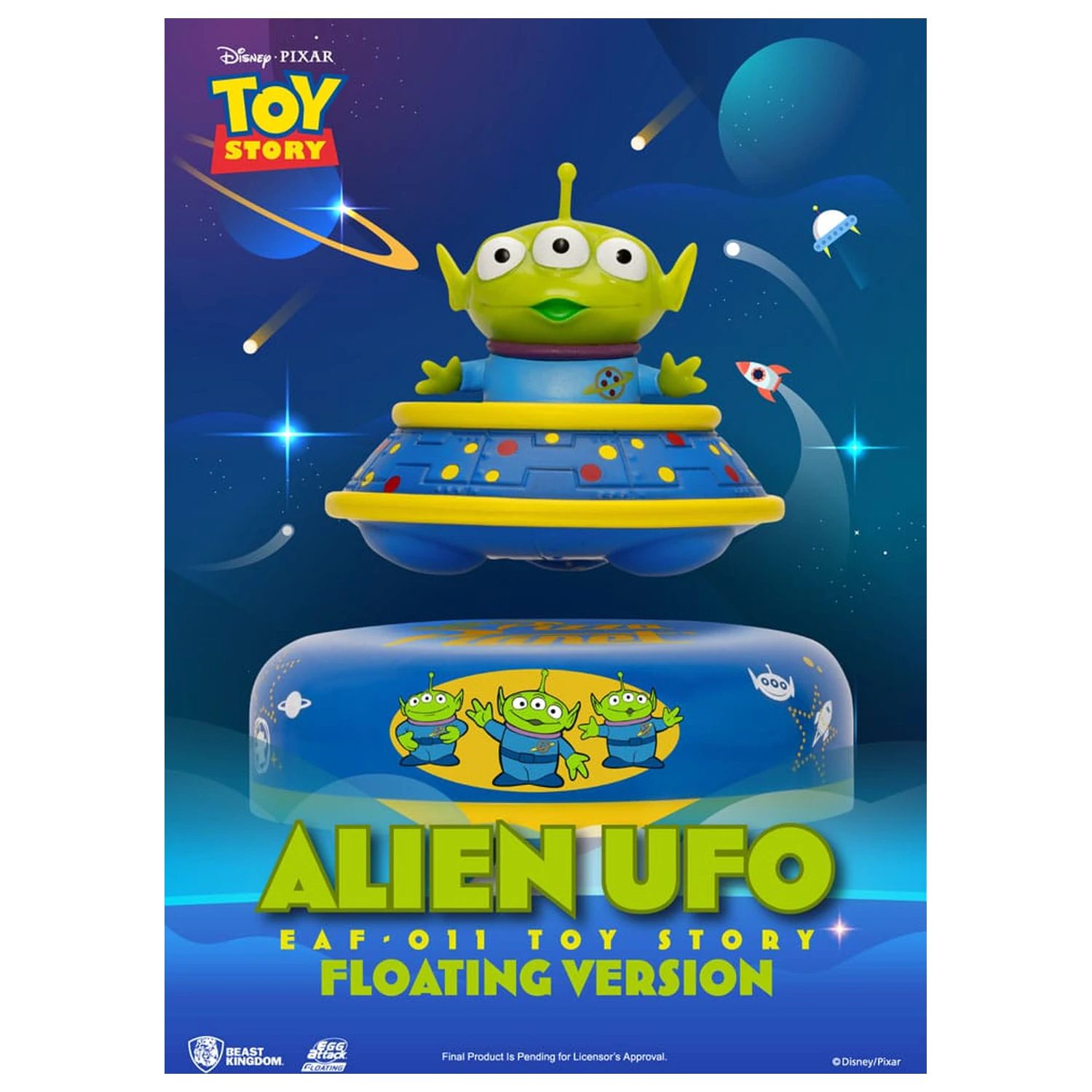 Toy Story Egg Attack plutajući model Alien UFO 6 cm fotografija proizvoda