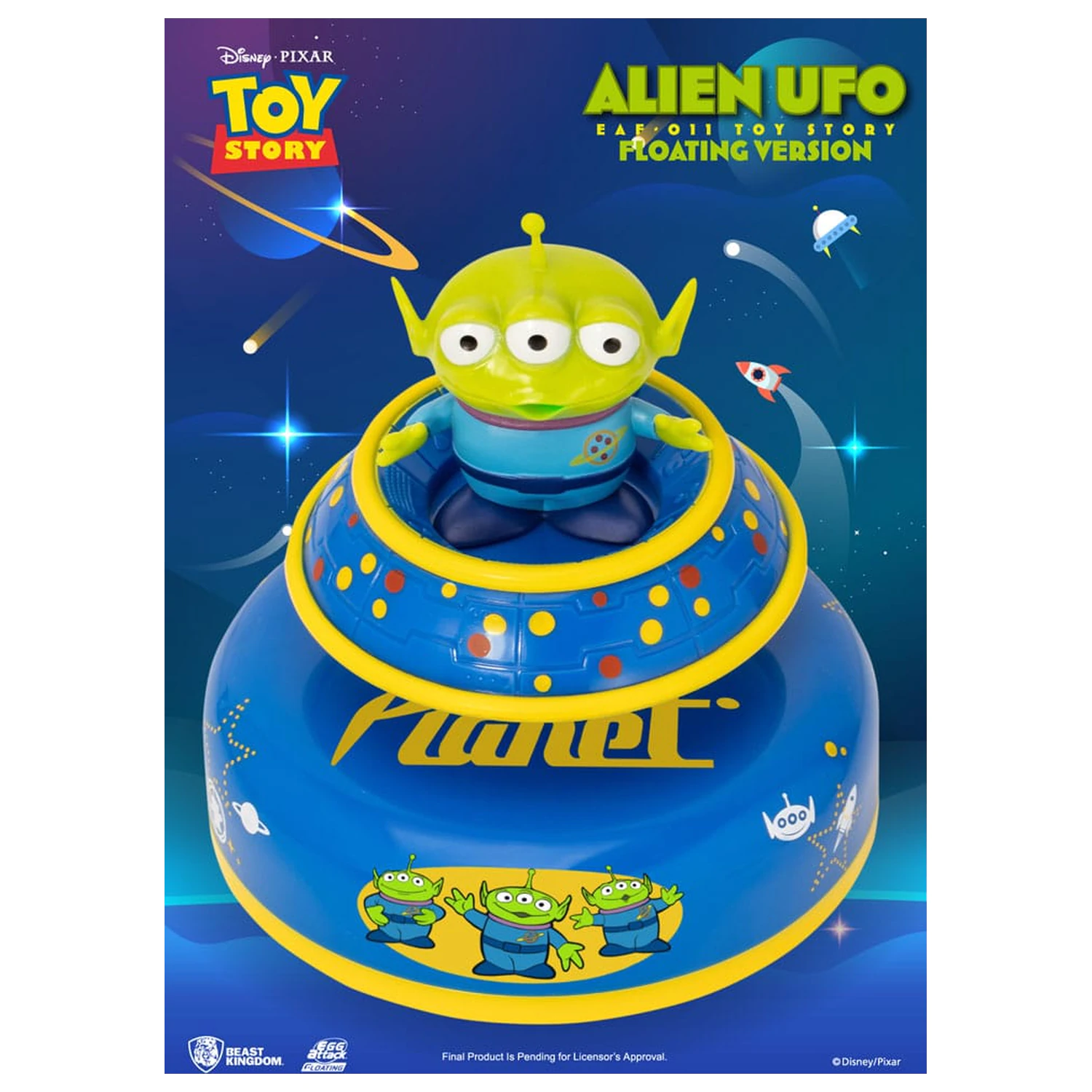 Toy Story Egg Attack plutajući model Alien UFO 6 cm fotografija proizvoda