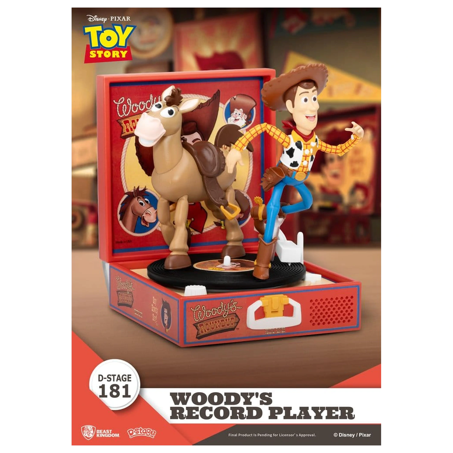 Toy Story Record Player Series PVC figura Woody's Record Player 13 cm fotografija proizvoda