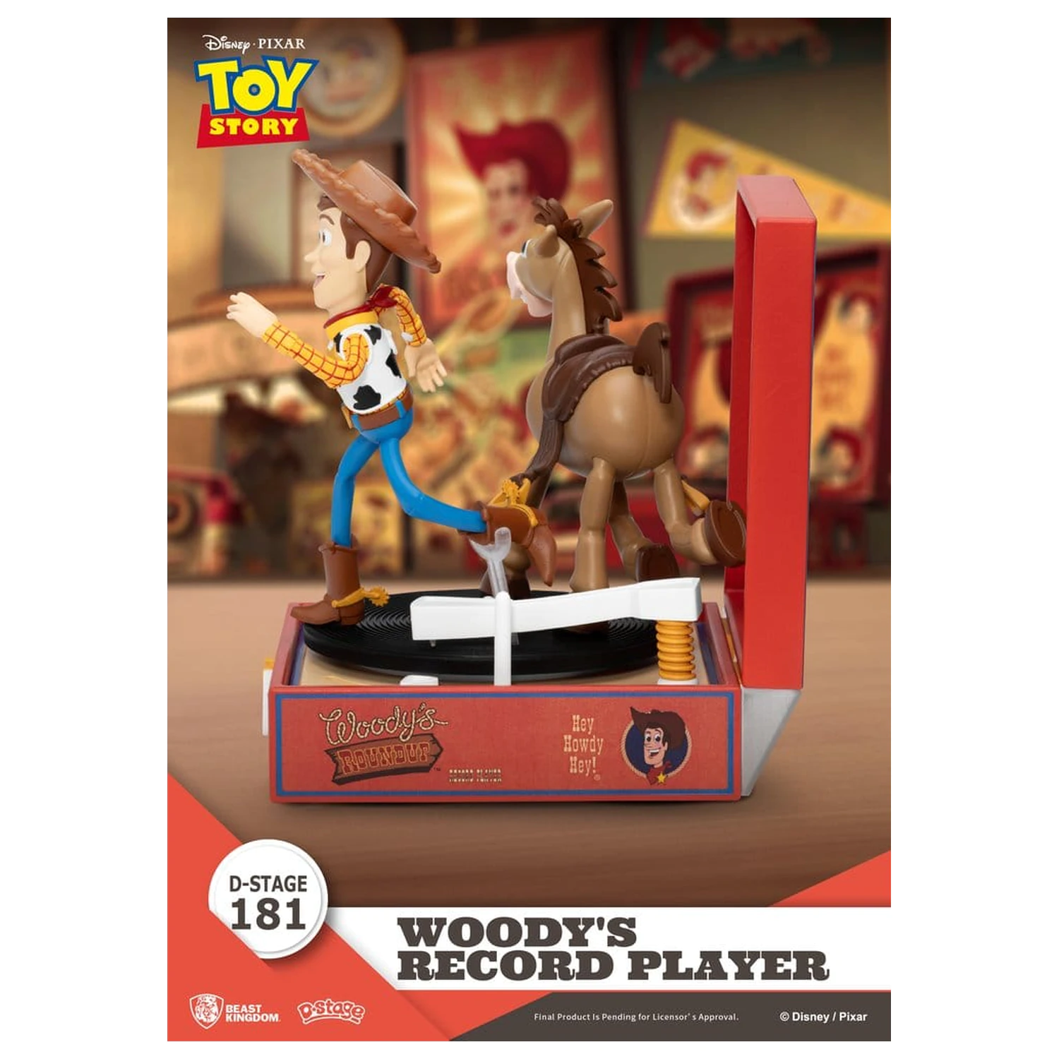 Toy Story Record Player Series PVC figura Woody's Record Player 13 cm fotografija proizvoda
