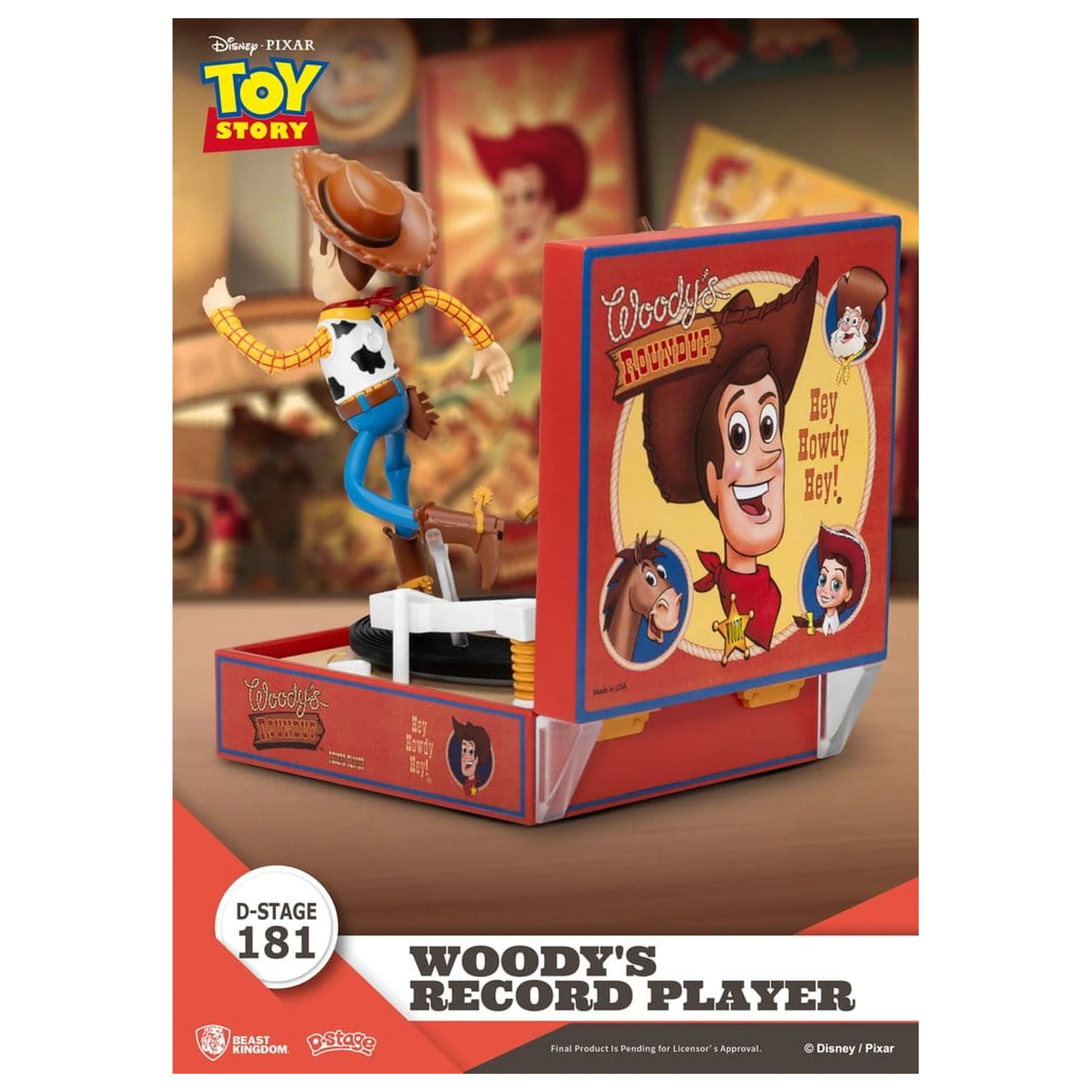 Toy Story Record Player Series PVC figura Woody's Record Player 13 cm fotografija proizvoda