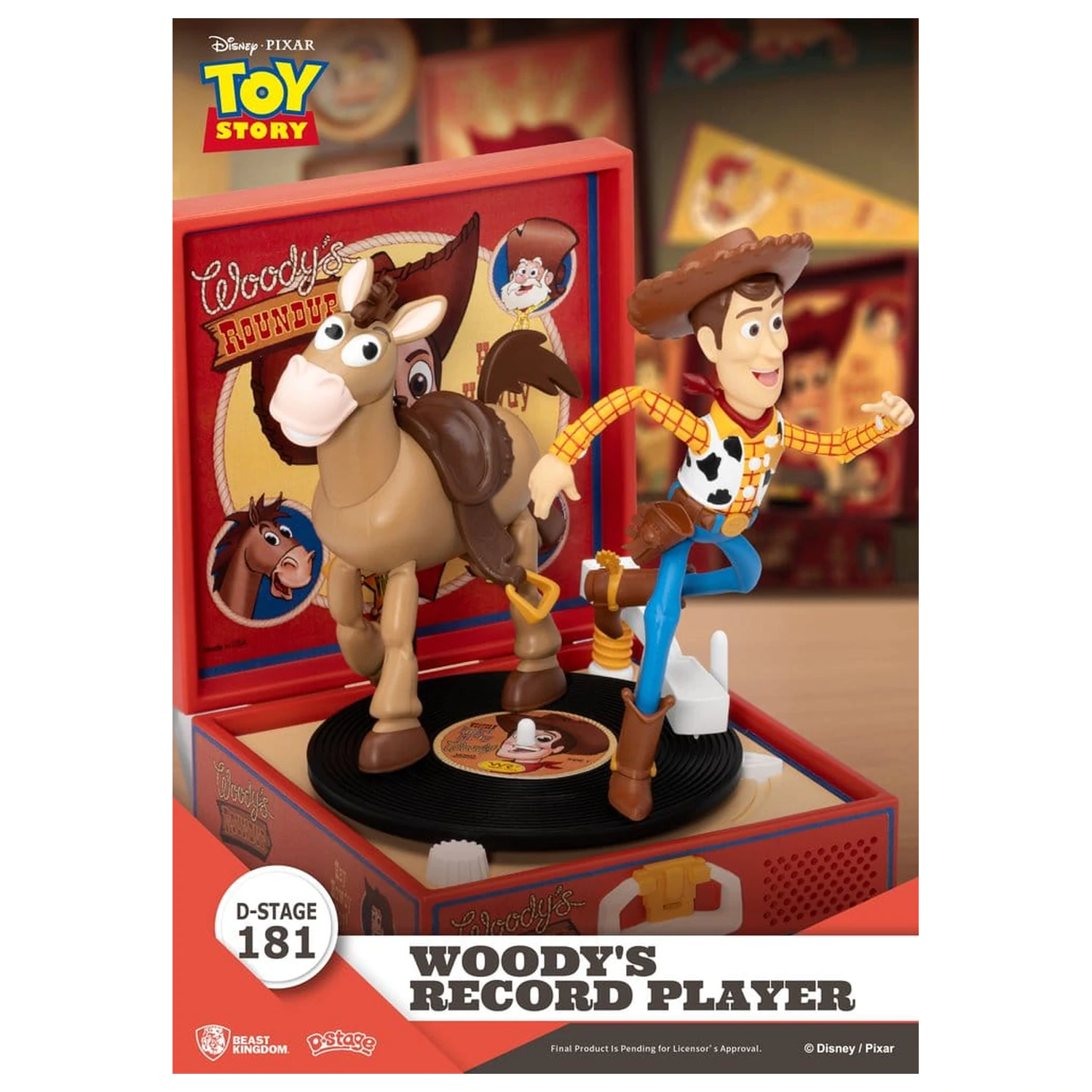 Toy Story Record Player Series PVC figura Woody's Record Player 13 cm fotografija proizvoda