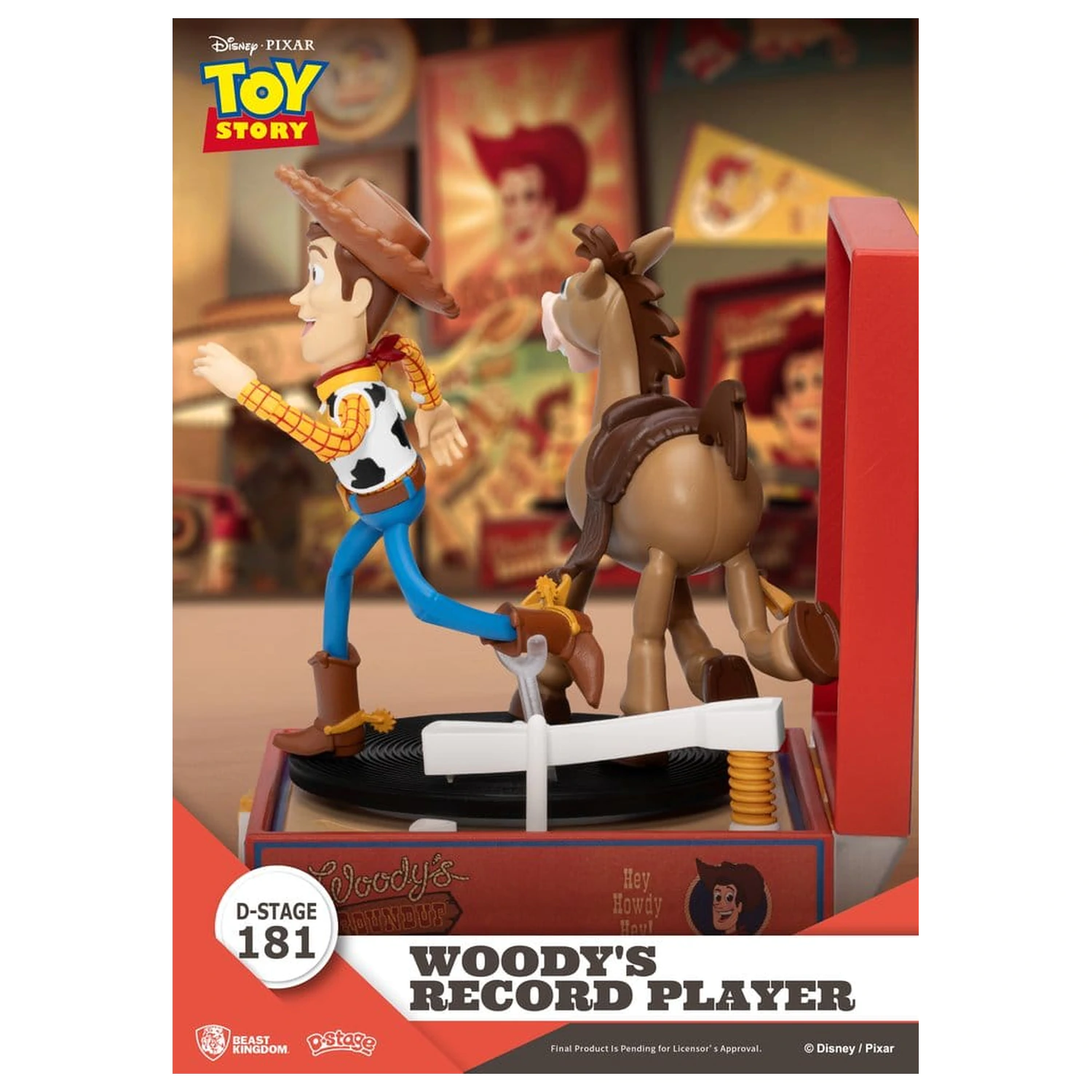 Toy Story Record Player Series PVC figura Woody's Record Player 13 cm fotografija proizvoda