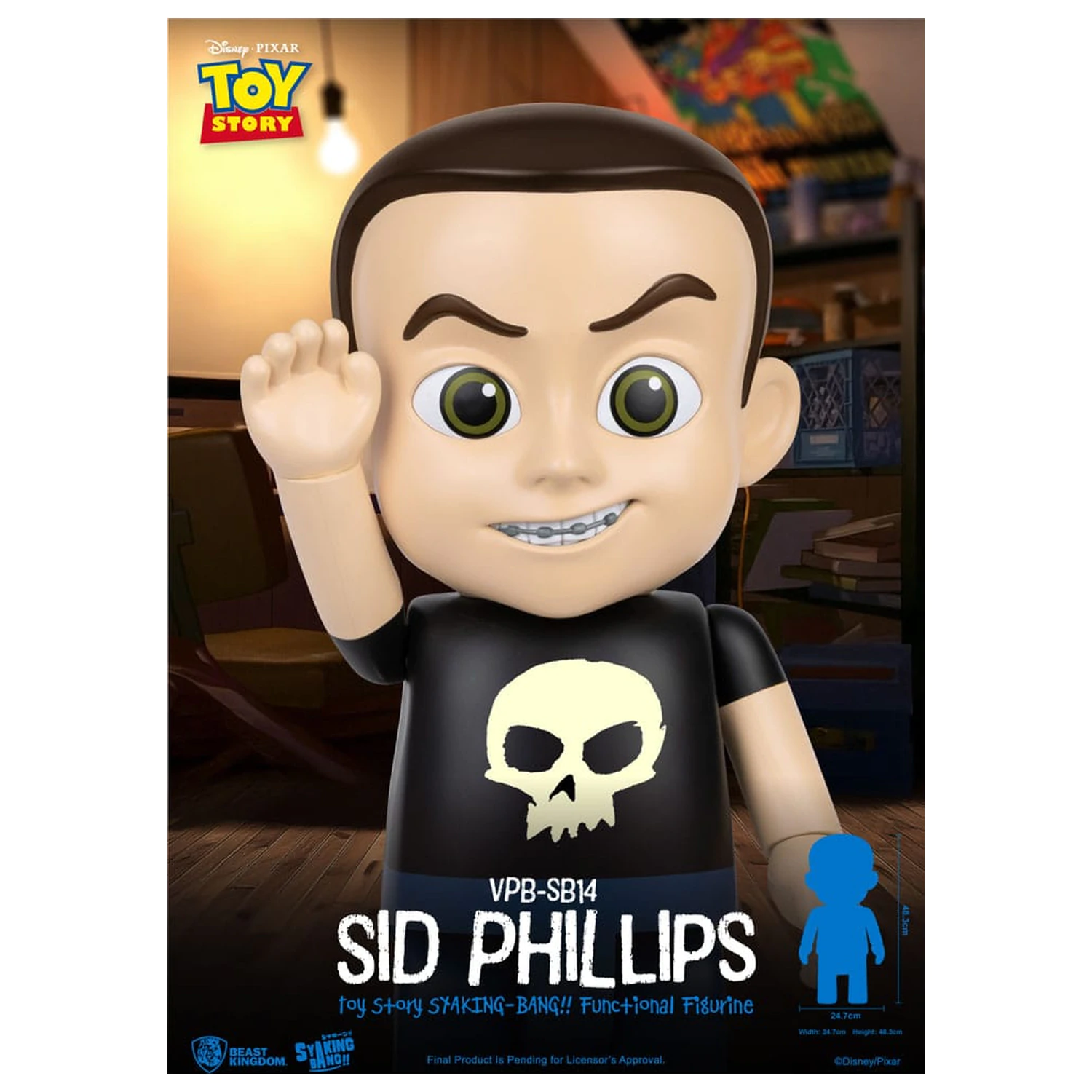 Toy Story Piggy vinilna kasica prasica Sid Phillips 48 cm fotografija proizvoda
