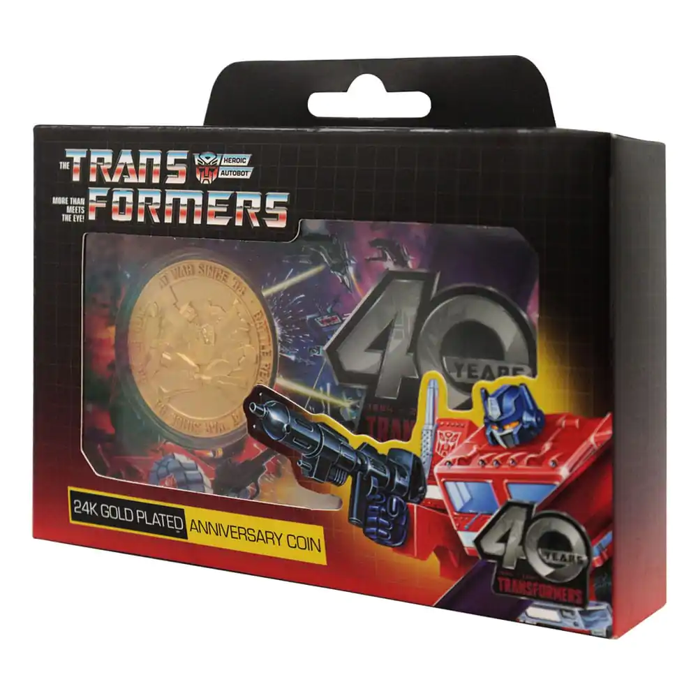 Transformers Kolekcionarski novčić 40th Anniversary 24k Gold Plated Edition 4 cm fotografija proizvoda