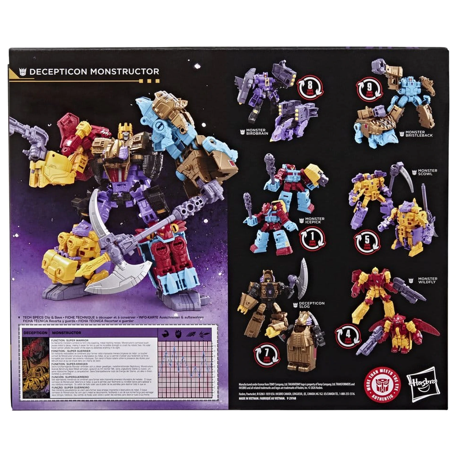 Transformers Age of the Primes akcijska figura Decepticon Monstructor 17 cm fotografija proizvoda