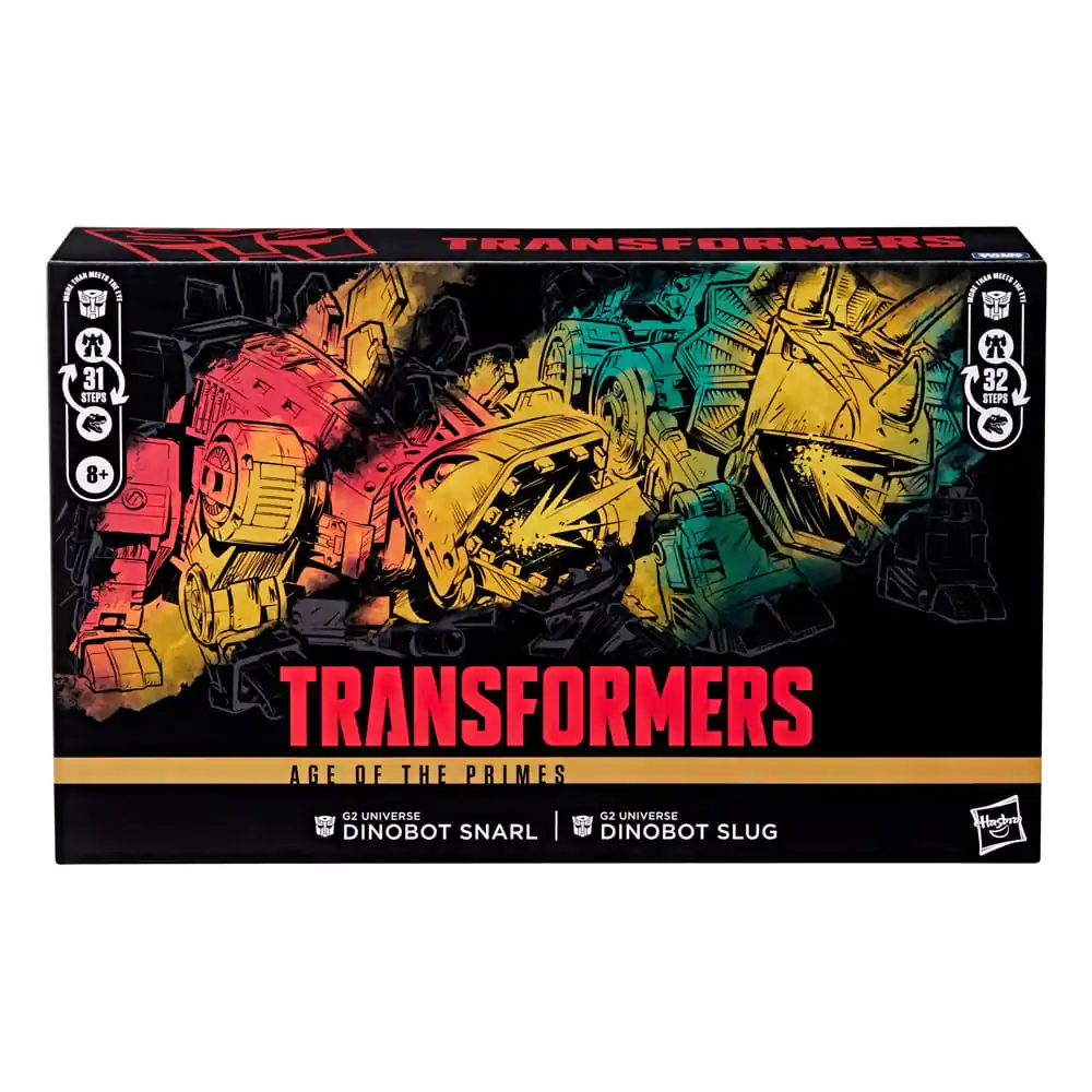 Transformers Age of the Primes Leader Class akcijska figura G2 Universe Dinobots Snarl & Slug 19 cm fotografija proizvoda