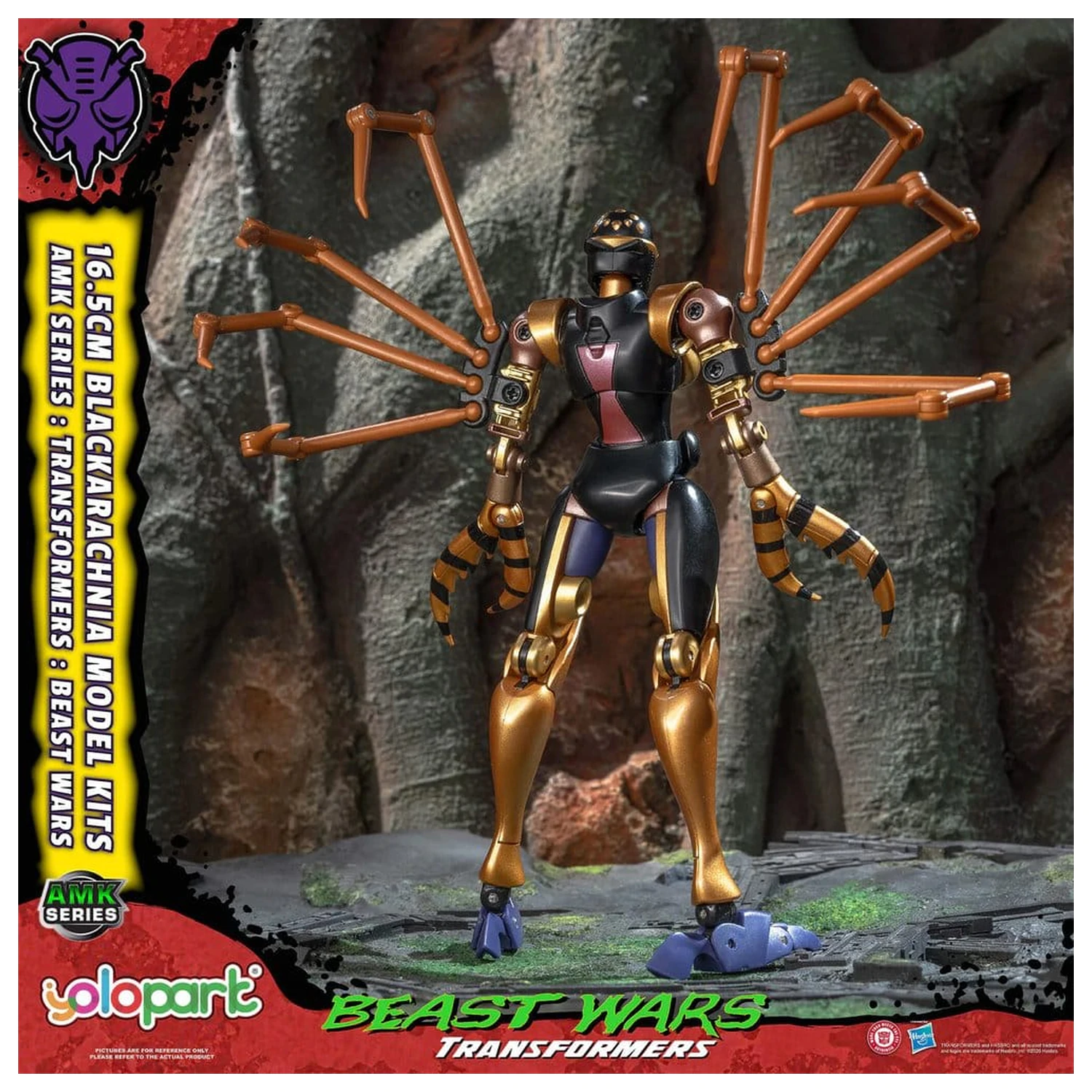 Transformers AMK Series plastični model Kit Beast Wars Blackarachnia 18 cm fotografija proizvoda