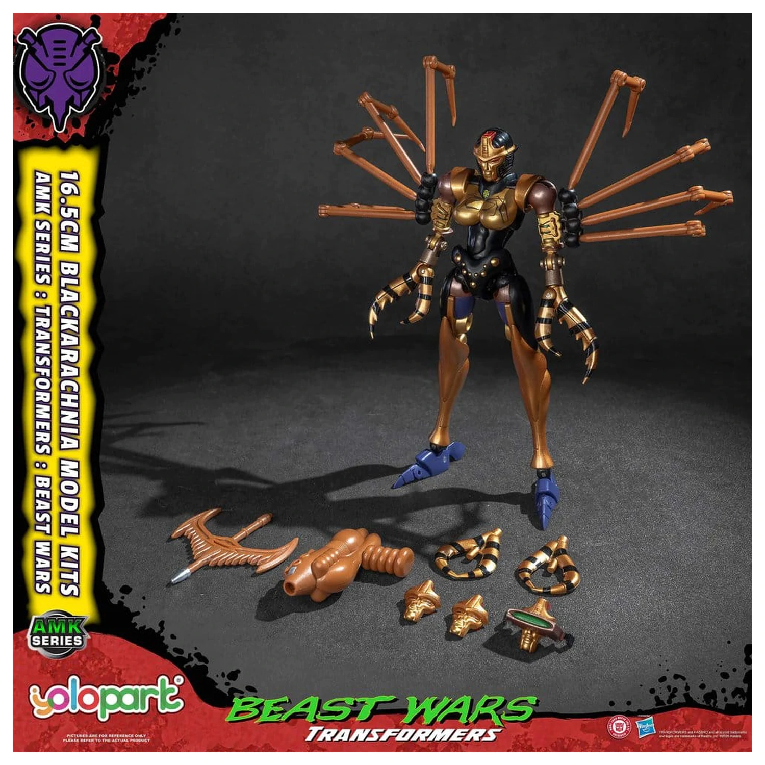 Transformers AMK Series plastični model Kit Beast Wars Blackarachnia 18 cm fotografija proizvoda
