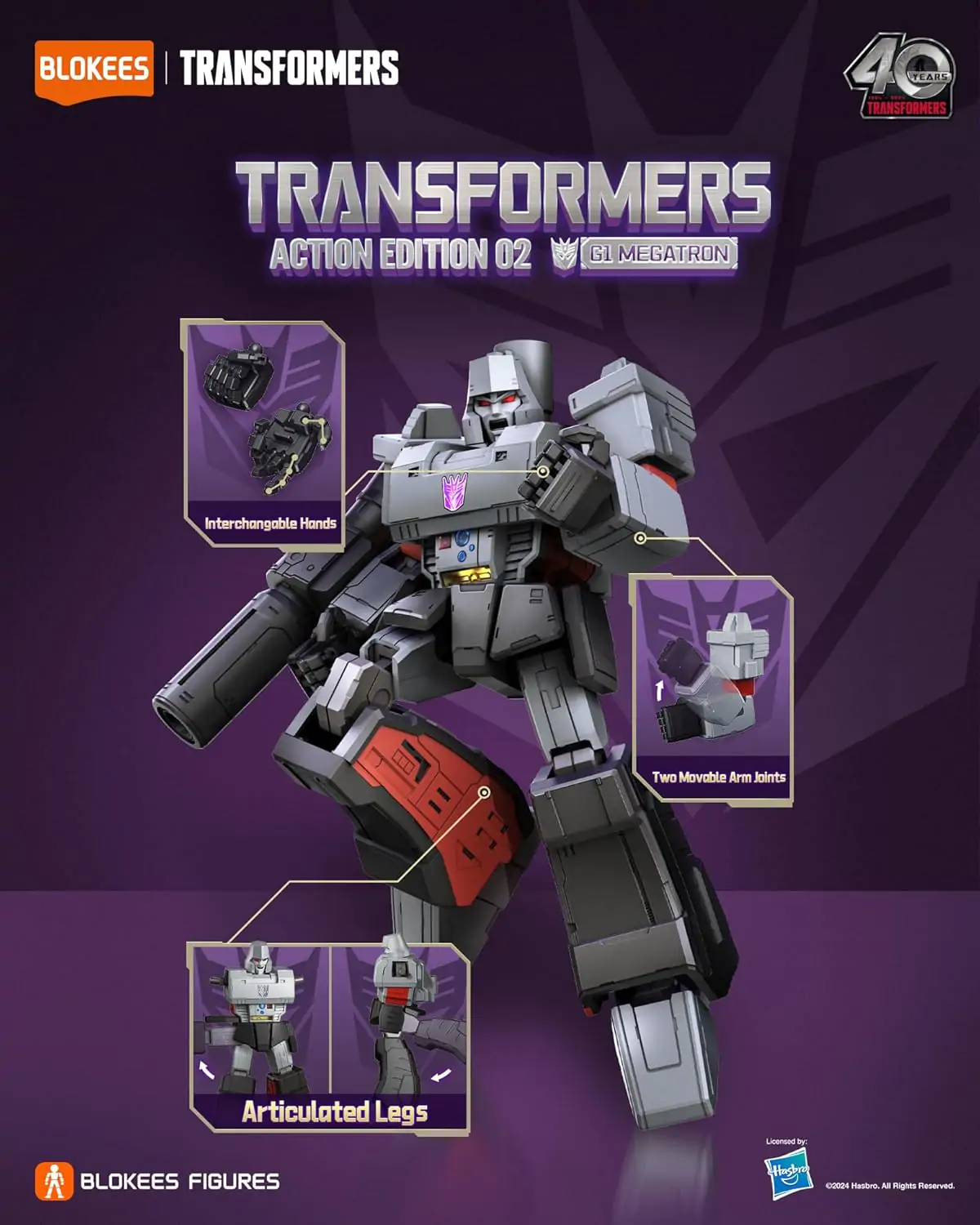 Transformers Blokees plastični model komplet akcijsko izdanje 02 G1 Megatron fotografija proizvoda