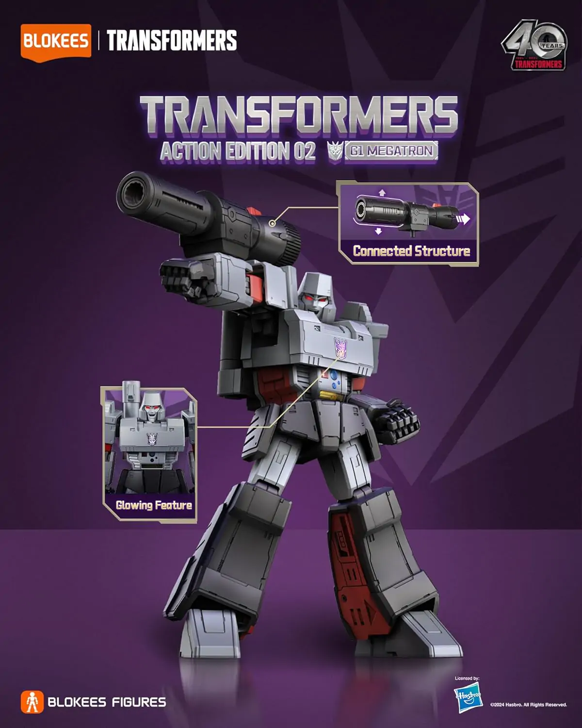 Transformers Blokees plastični model komplet akcijsko izdanje 02 G1 Megatron fotografija proizvoda