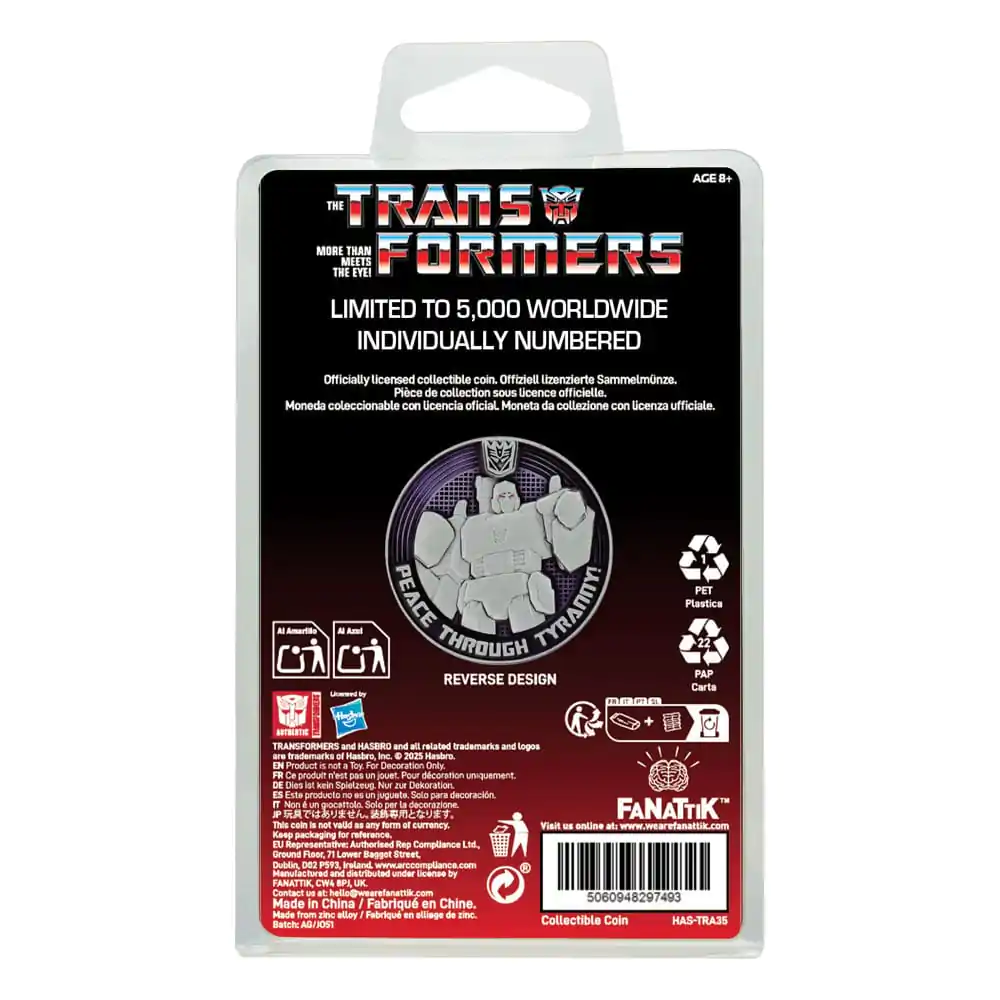 Transformers Generation 1 Kolekcionarski novčić G1 Autobots vs Decepticons Limited Edition 4 centimetra fotografija proizvoda