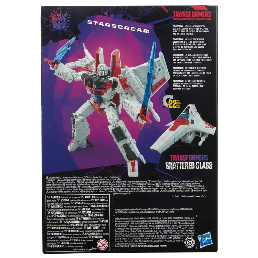 Transformers: Shattered Glass Voyager Klasa Akcijska figura 2021 Starscream 18 cm fotografija proizvoda