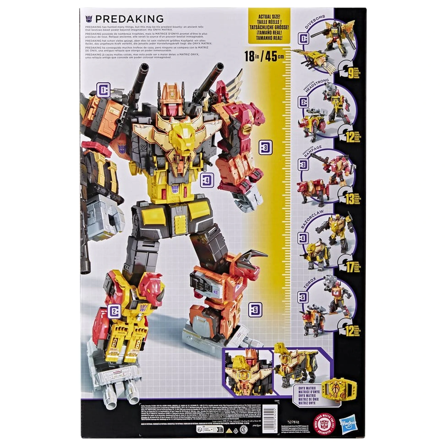 Transformers Power of the Primes Combiner Akcijska Figura Predaking 45 cm fotografija proizvoda
