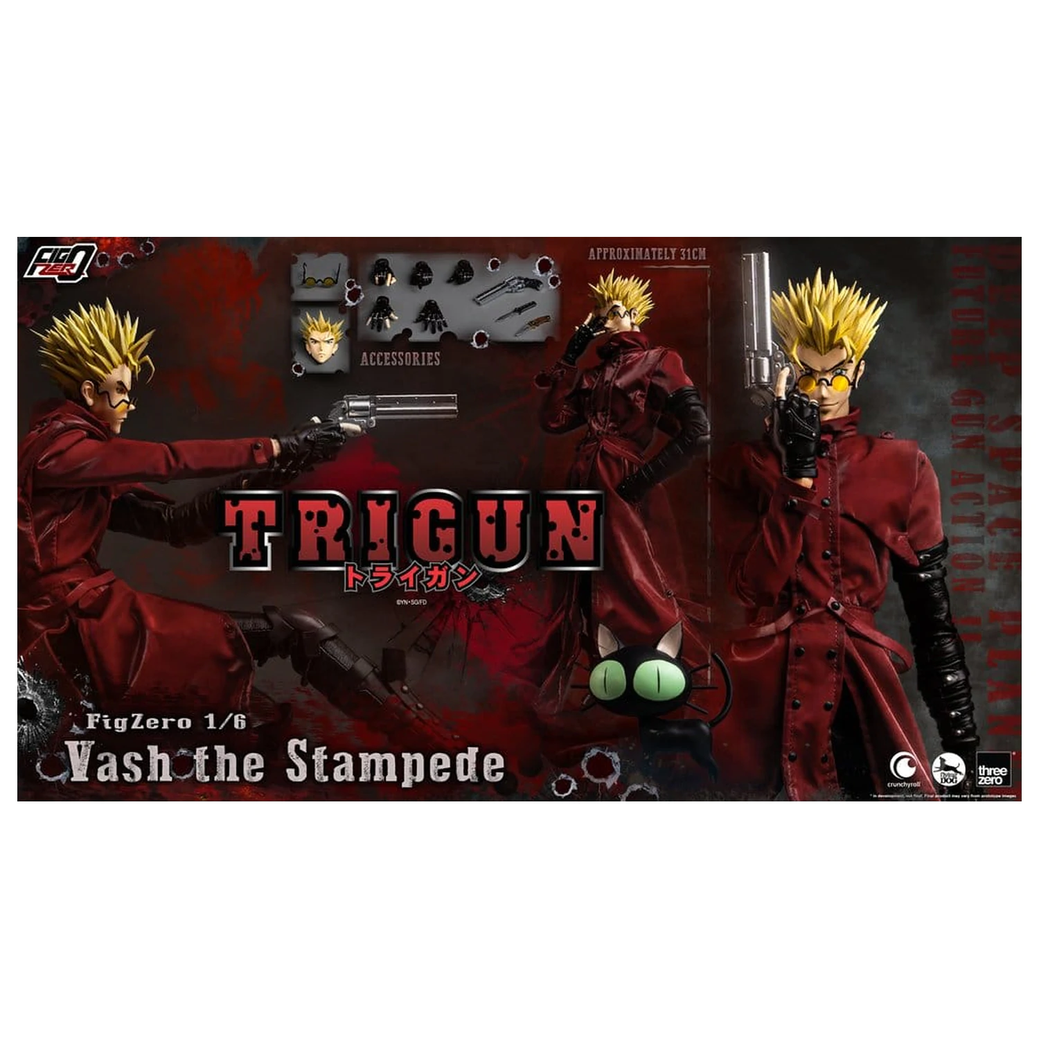 Trigun FigZero Akcijska figura 1/6 Vash the Stampede 31 cm fotografija proizvoda